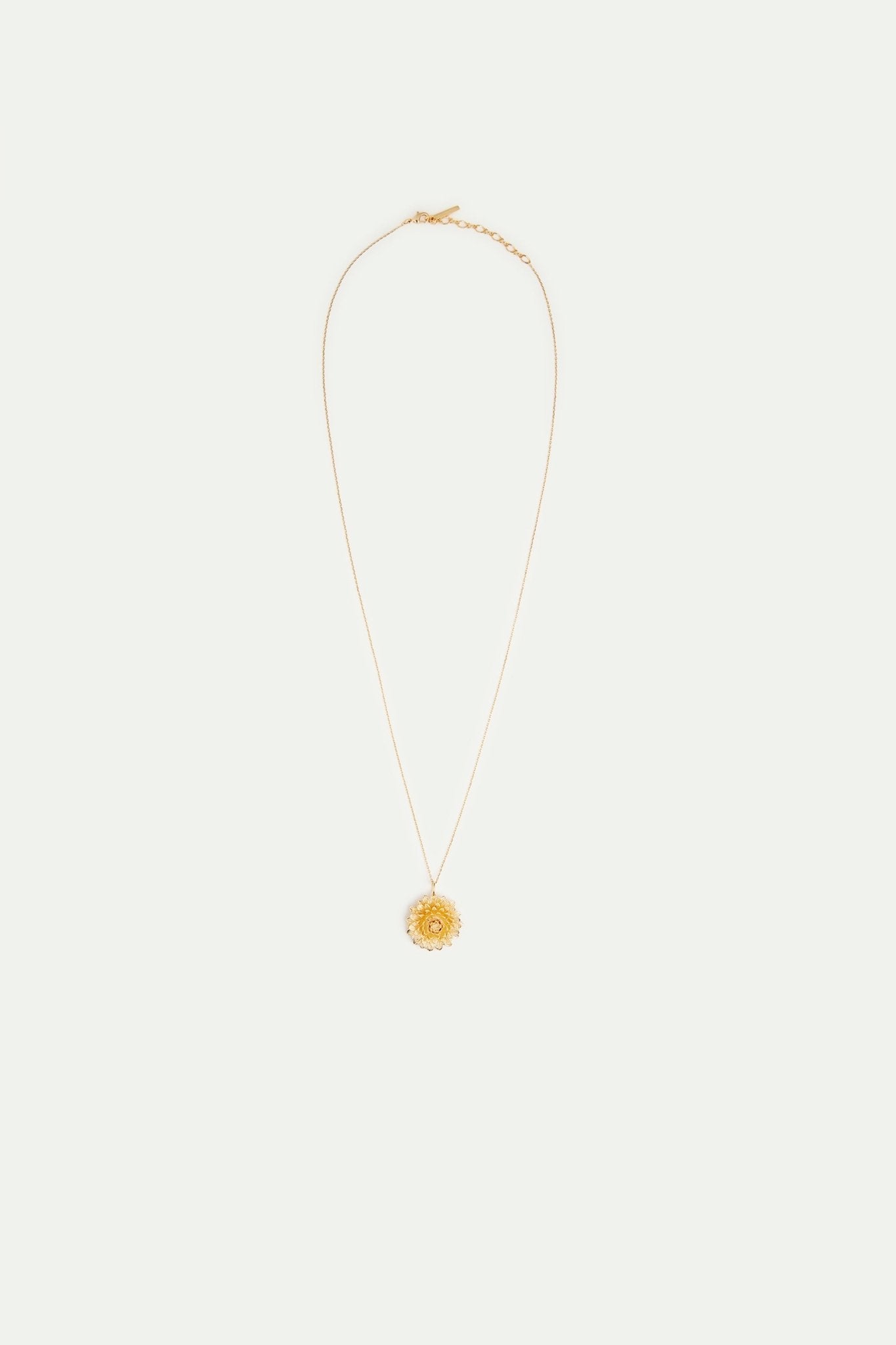 Fine pendant necklace with gold dandelion | AVNF3091 - Les Nereides