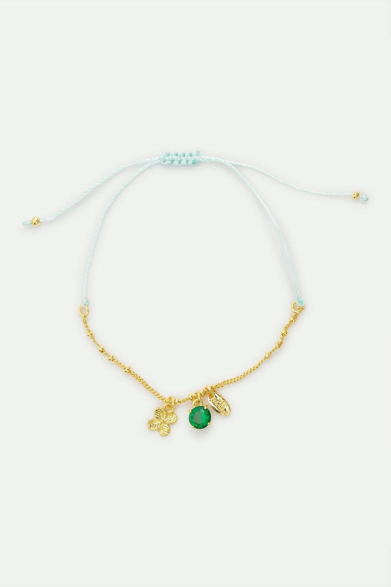 Four - Leaf Clover Keyring In Gold - Plated Metal | AWGIFT2011 - Les Nereides