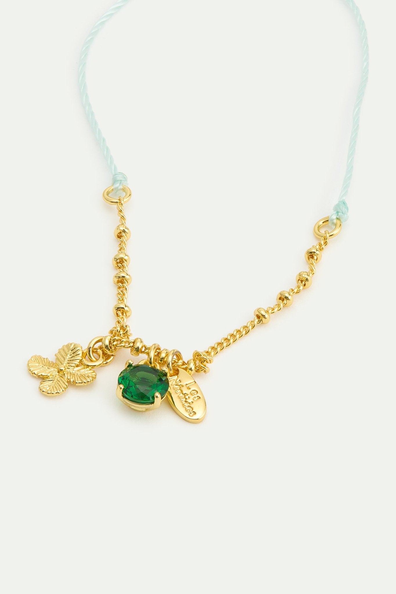 Four - Leaf Clover Keyring In Gold - Plated Metal | AWGIFT2011 - Les Nereides