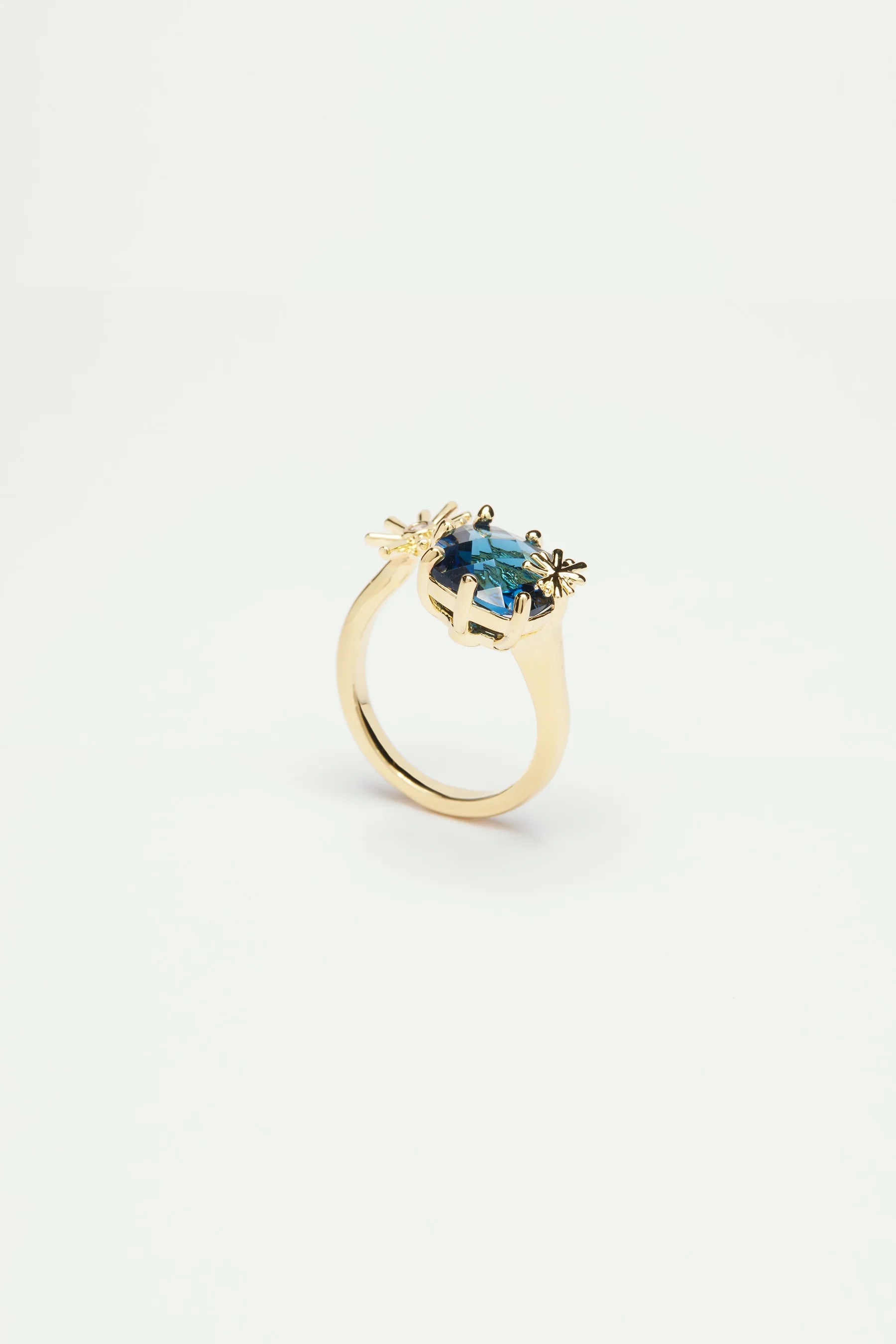 Gold Stars And Square Stone Adjustable You And Me Ring | ATET6012