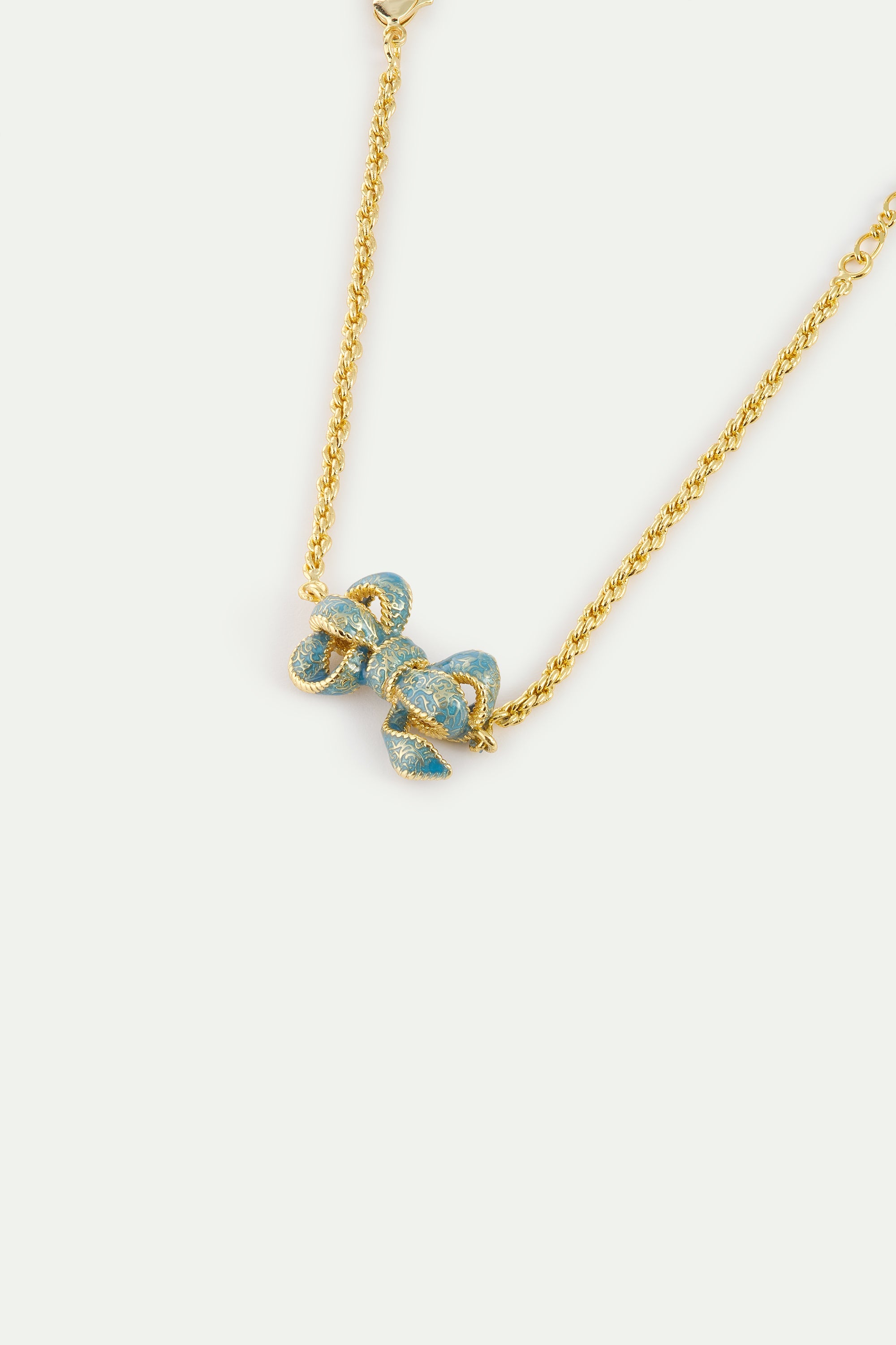 Blue And Gold Ribbon, And Cultured Pearl Bracelet | AYOP2021