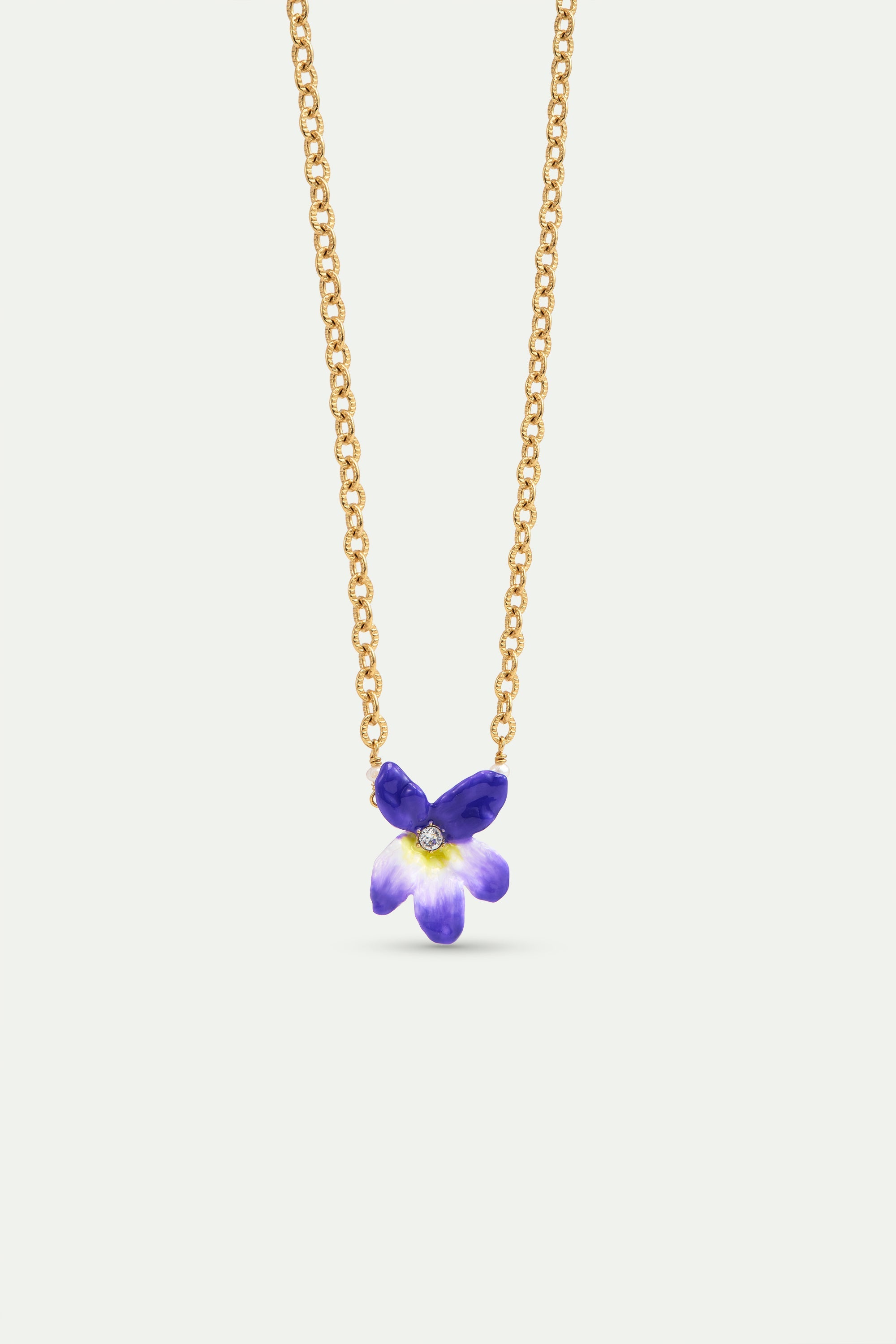 Violet And Faceted Crystal Necklace | AYCV3021