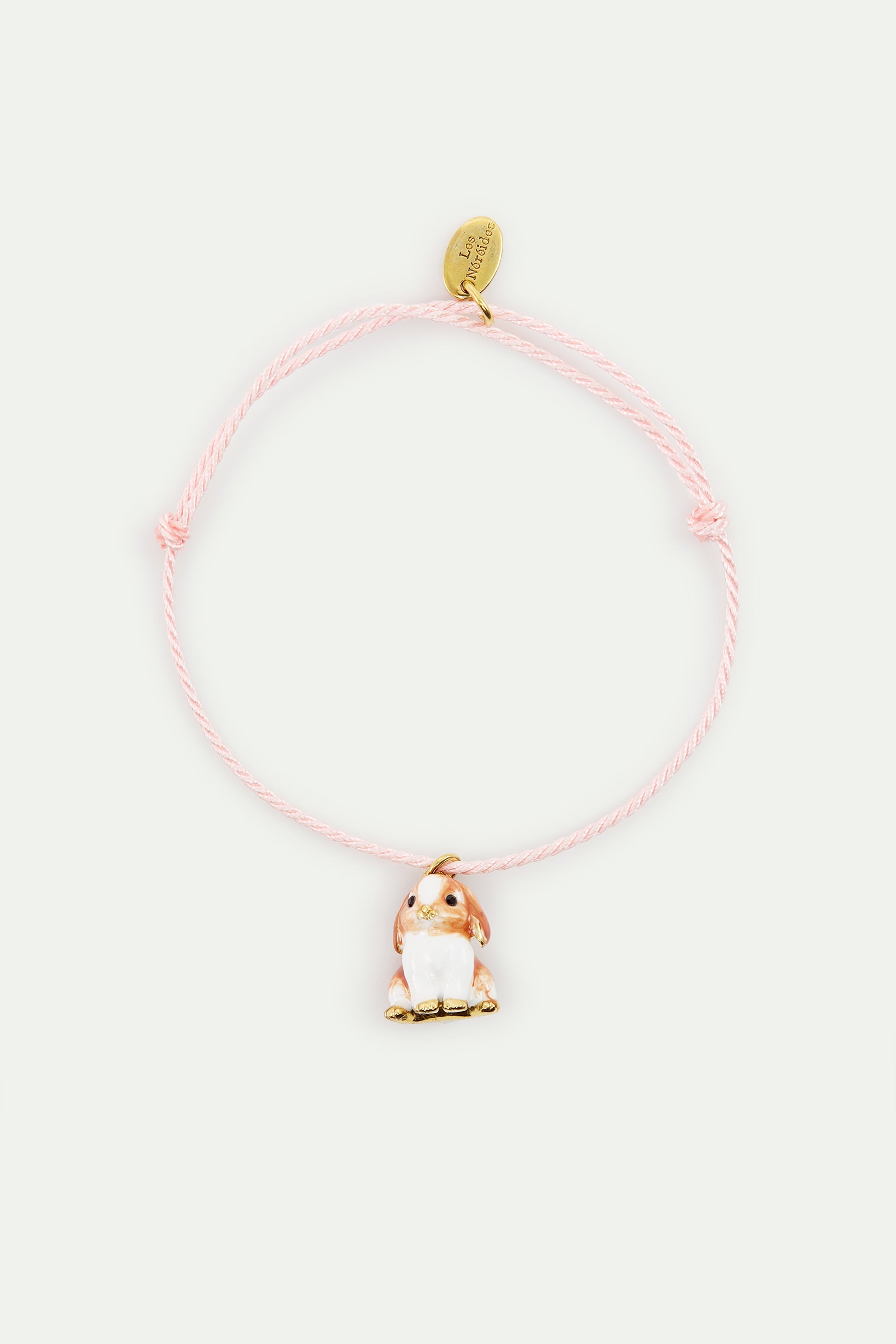 Pink Cord Lop Rabbit Bracelet | AYLA2121