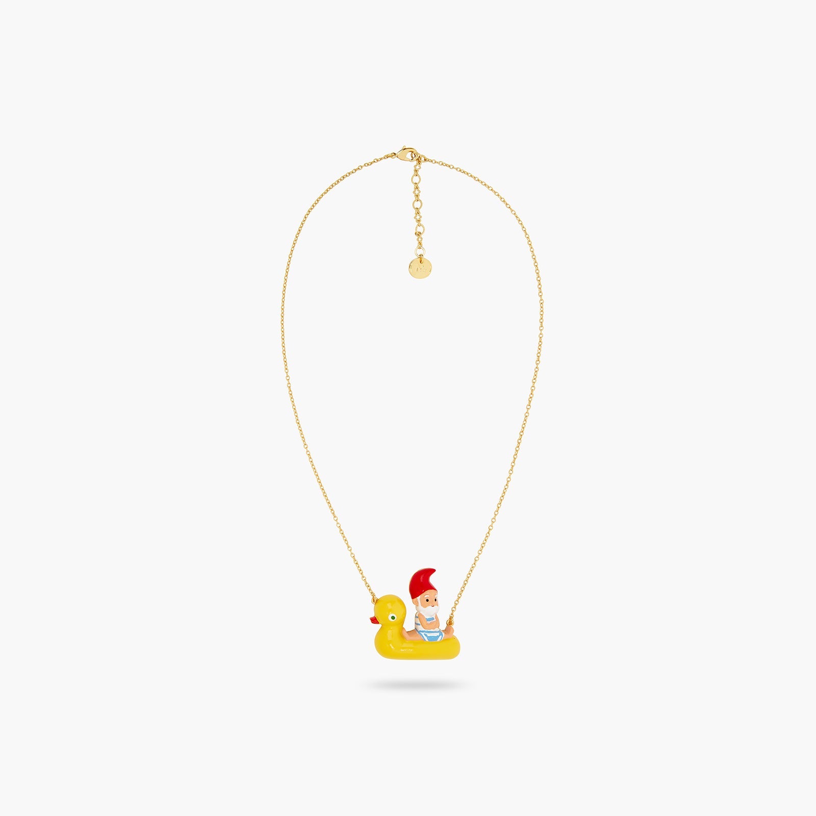 Garden Gnome And Inflatable Duck Ring Statement Necklace | ATCP3011 - Les Nereides