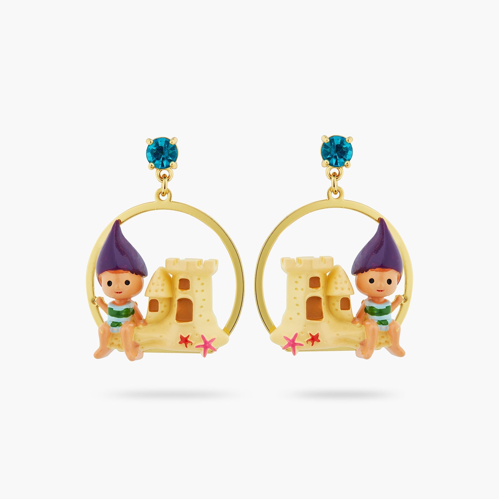 Garden Gnome And Sandcastle Earrings | ATCP1021 - Les Nereides