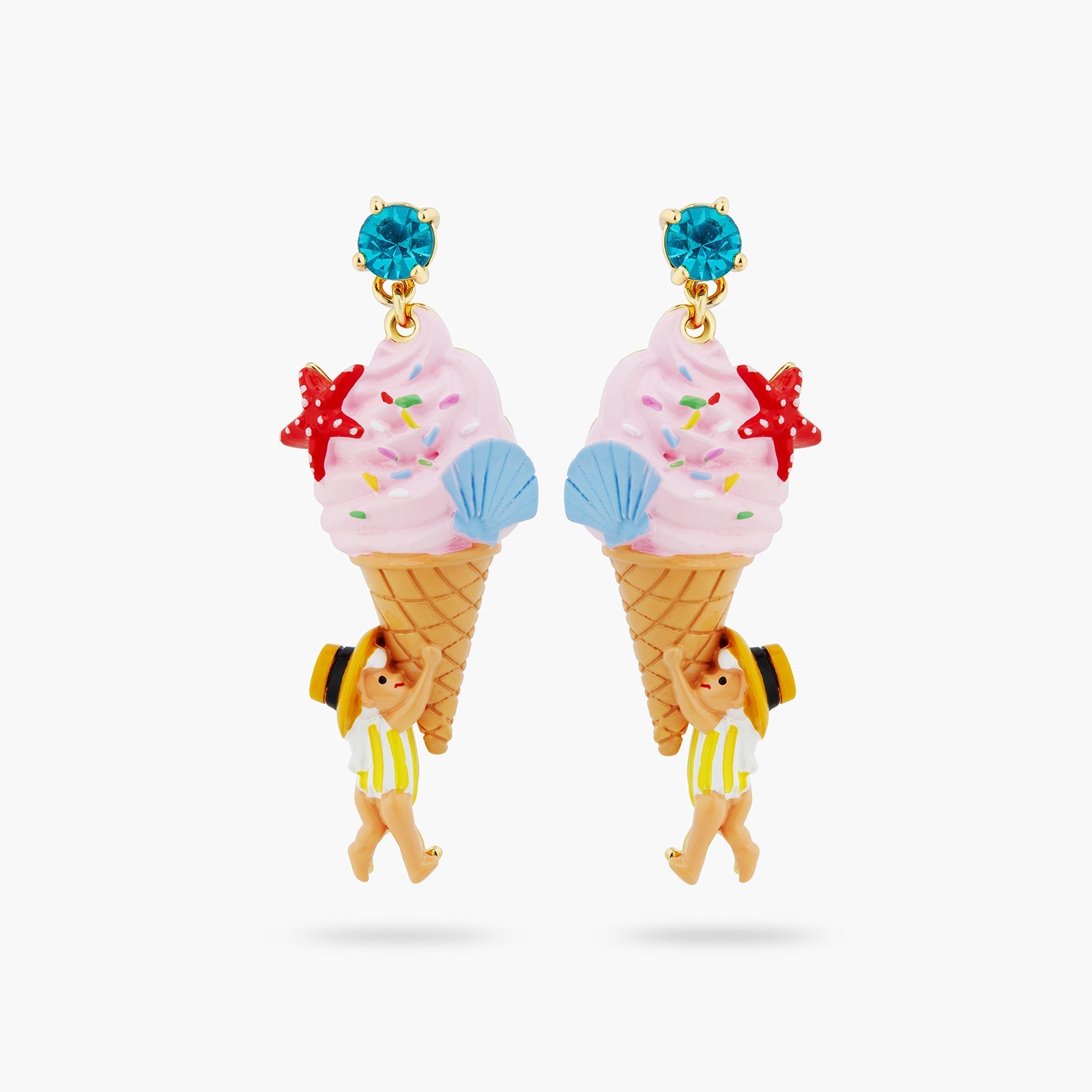 Gelato, Seashell And Garden Gnome Earrings | ATCP1071 - Les Nereides