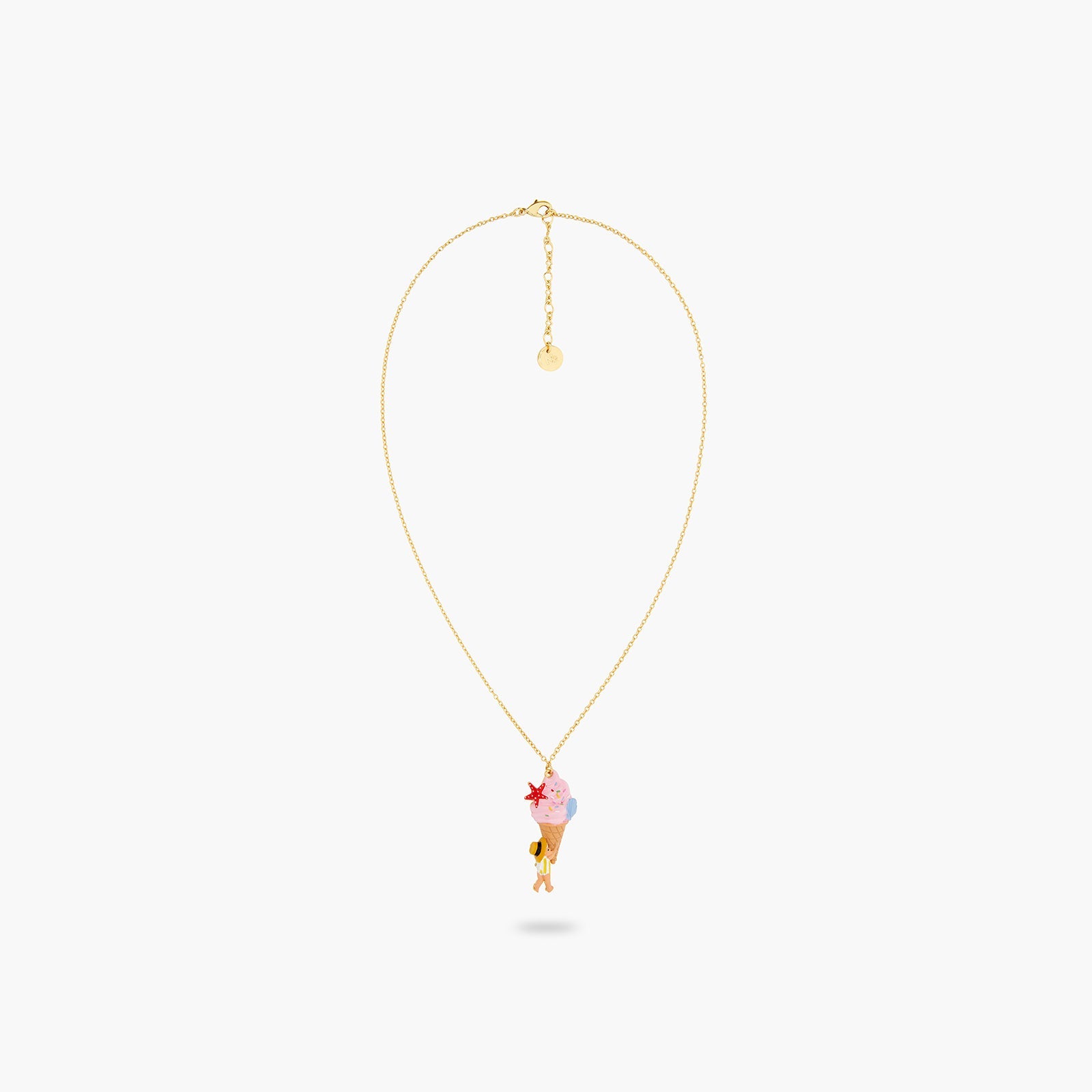 Gelato, Seashell And Garden Gnome Pendant Necklace | ATCP3061 - Les Nereides