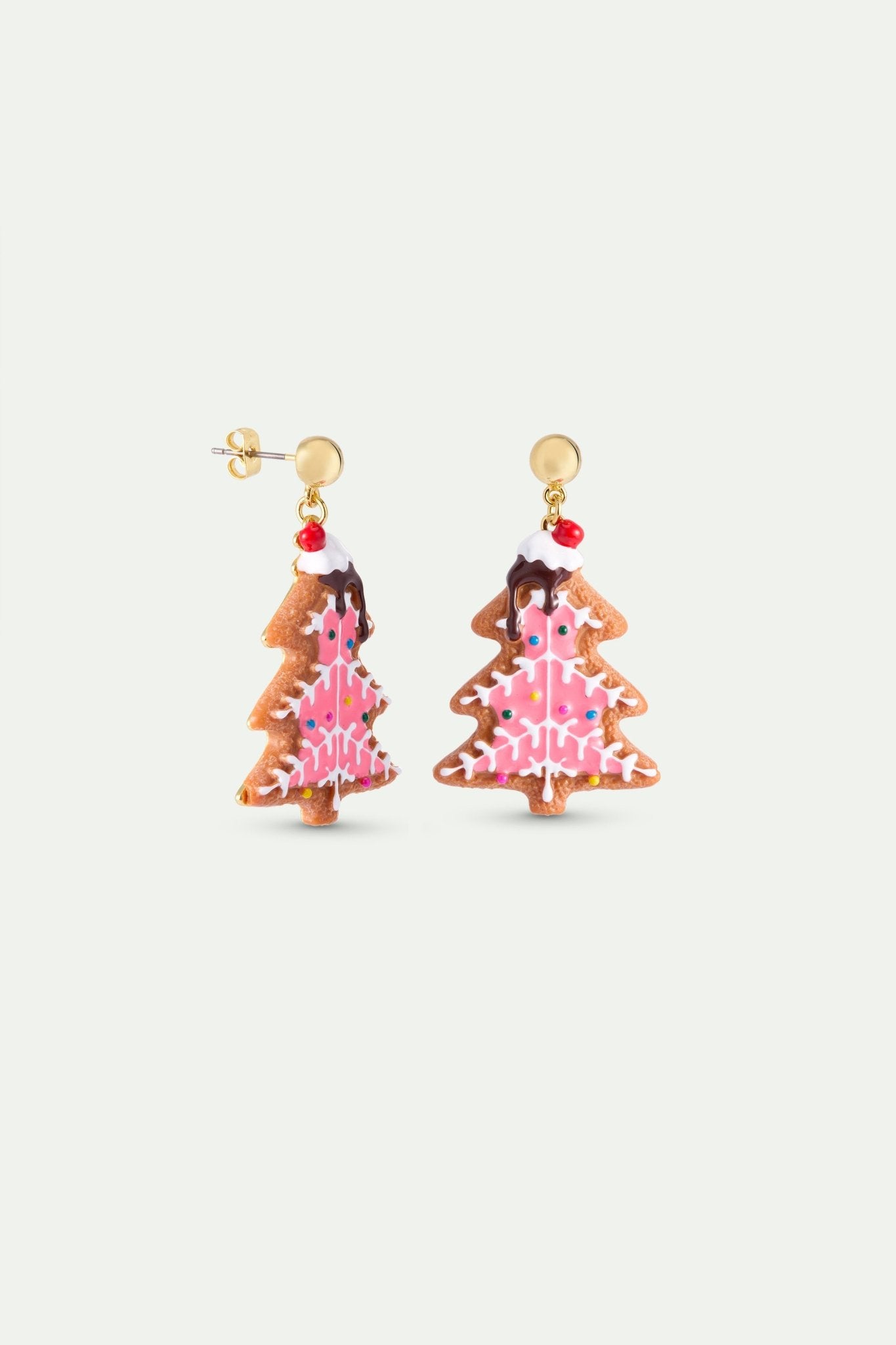 Gingerbread Christmas Tree Earrings | AWHG1161 - Les Nereides