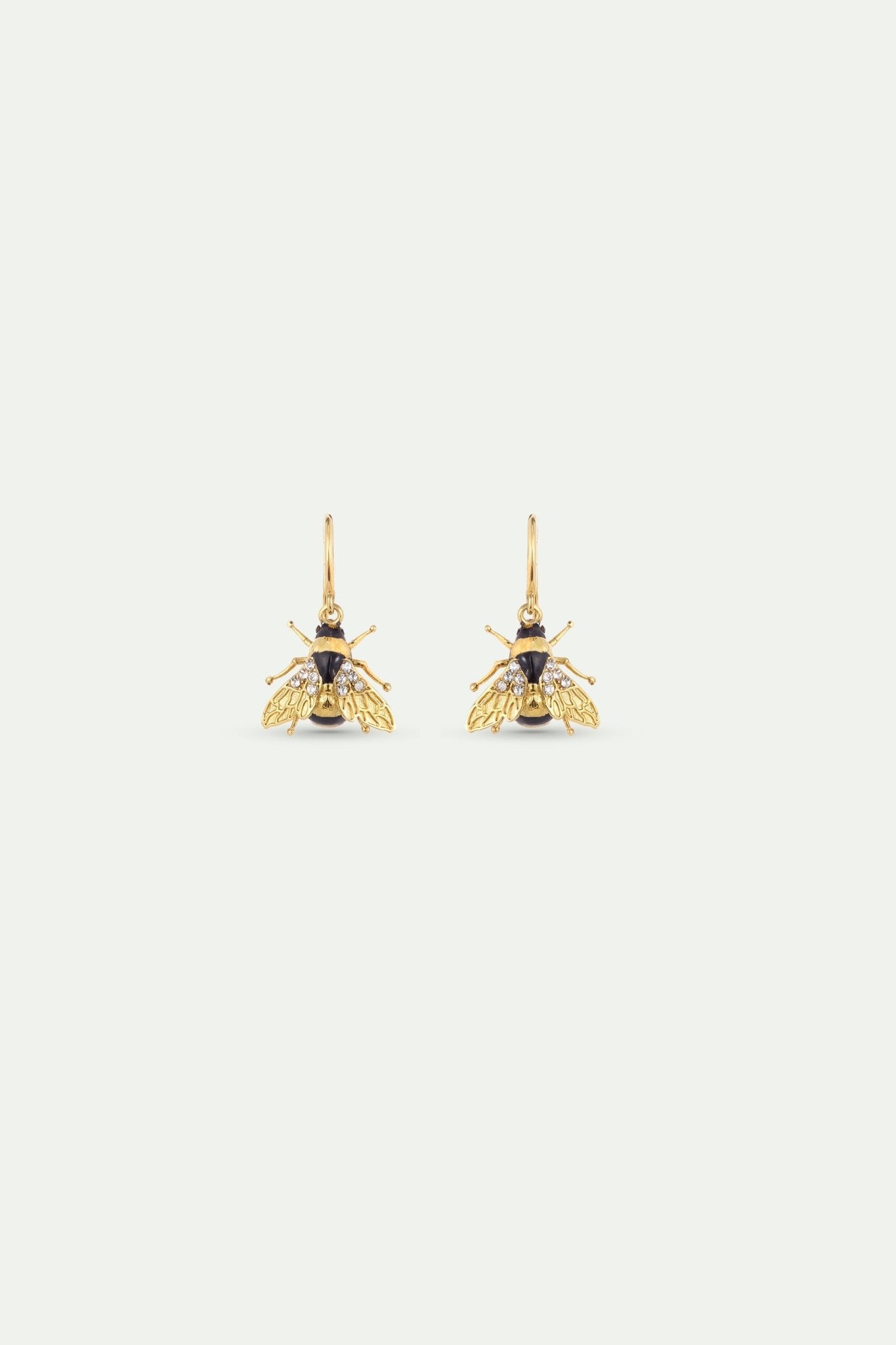 Gold Bees And Crystal Earrings | AYLA1041 - Les Nereides Paris
