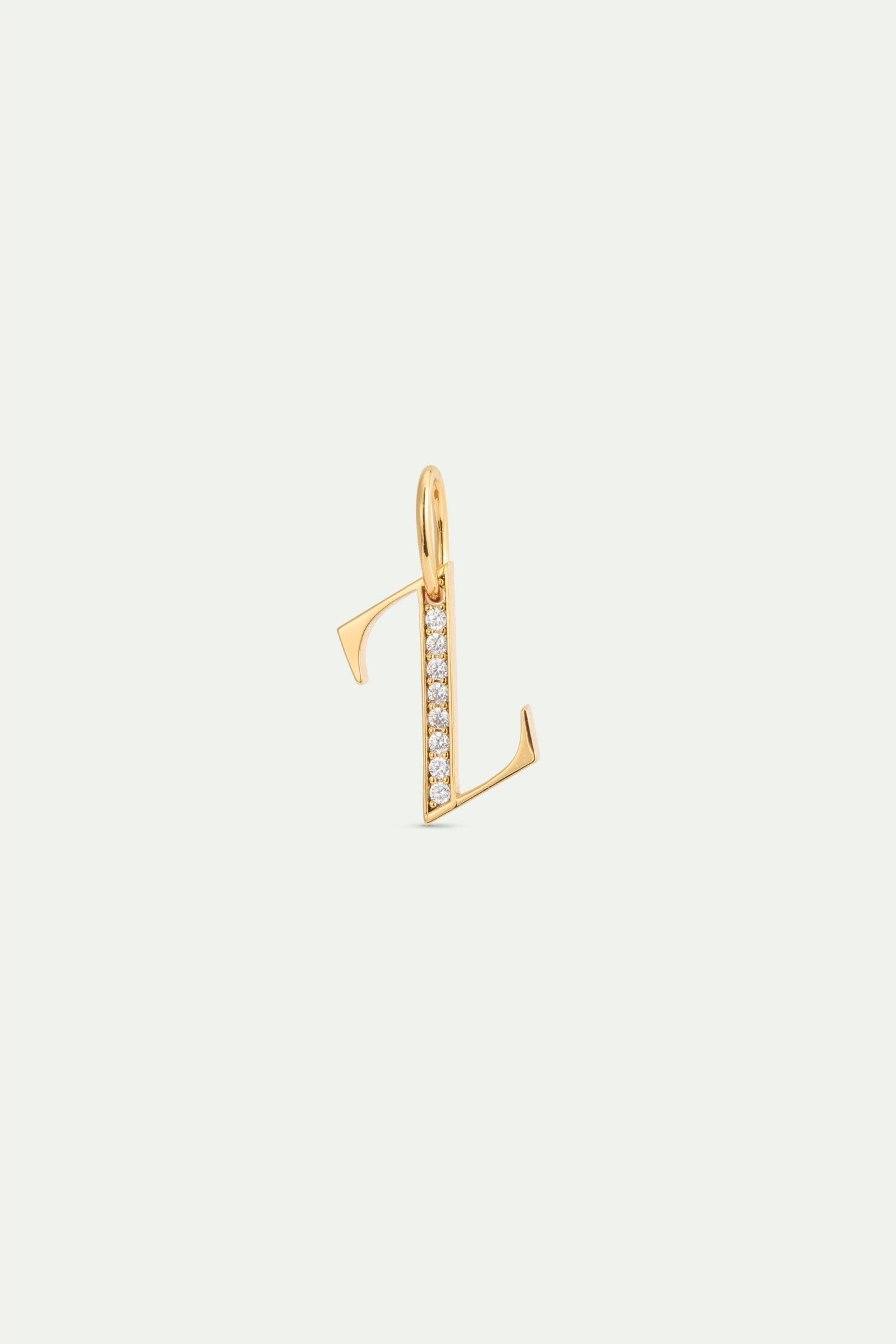 Gold Letter Z Pendant With Crystals | AYAB4261 - Les Nereides Paris