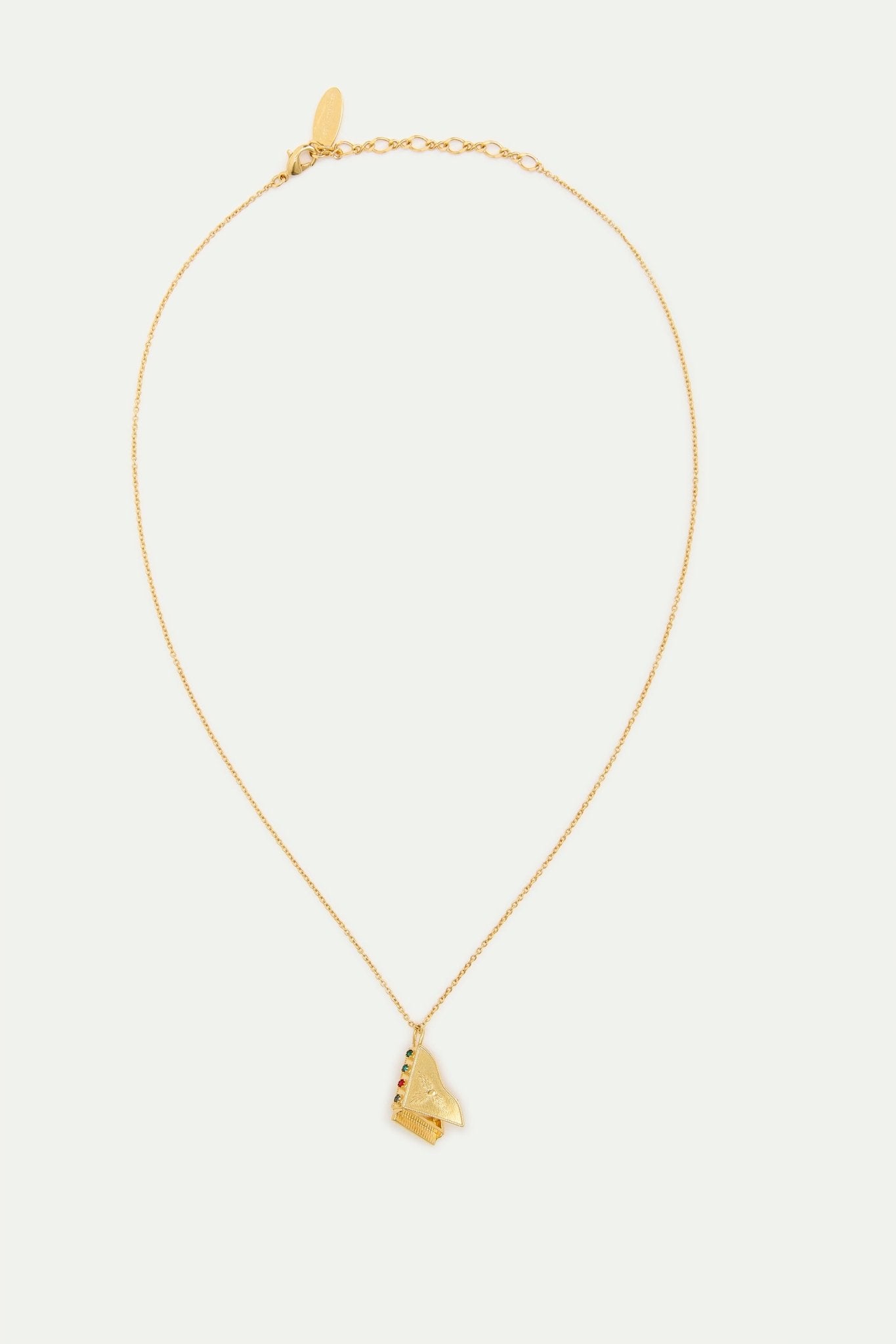 Gold Piano Pendant Necklace | AXOP3041 - Les Nereides