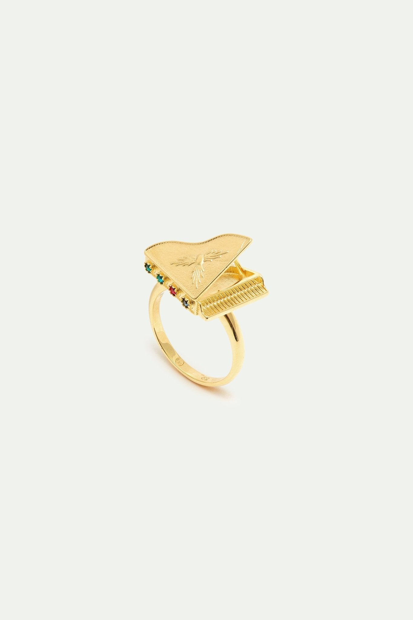 Gold Piano Ring | AXOP6021 - Les Nereides