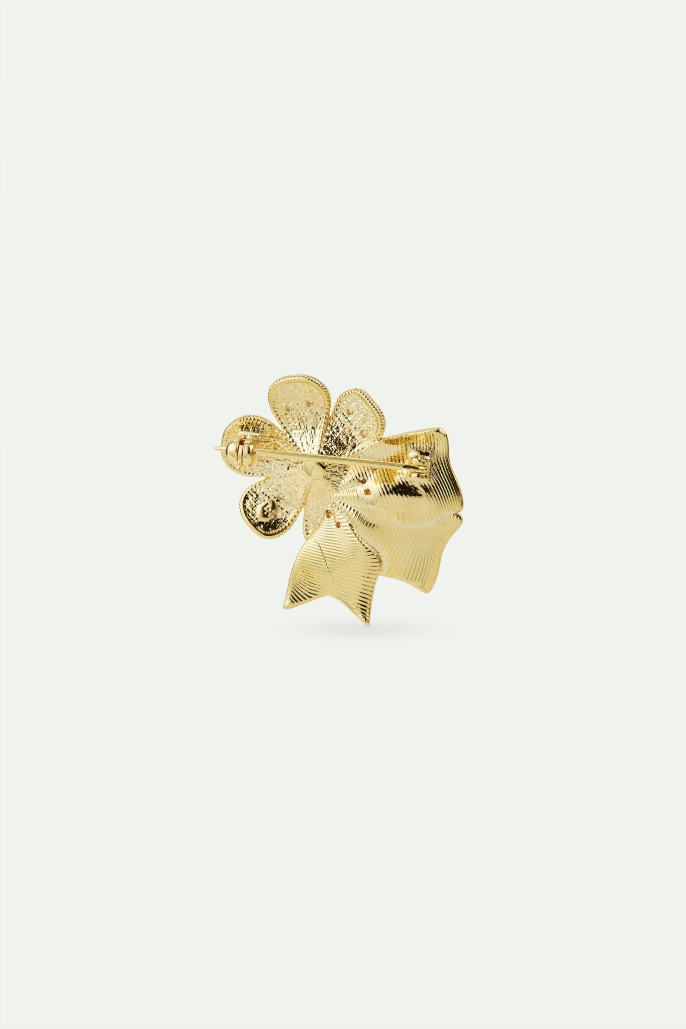 Gold - Plated Brass Flower Brooch And Artificial Pearl | AVTH5011 - Les Nereides