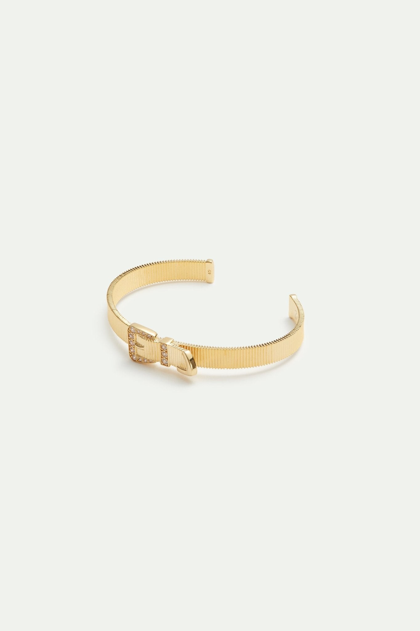 Gold - Plated Brass Knotted Belt Cuff Bracelet | AVTH2011 - Les Nereides