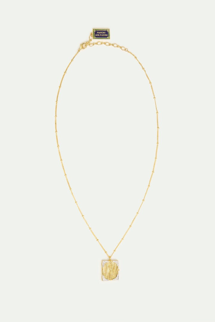 Golden art case pendant necklace | AVIP3011 - Les Nereides