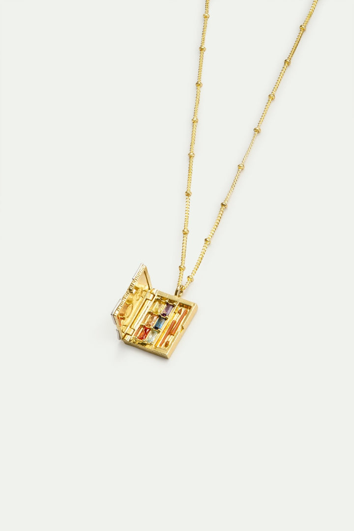 Golden art case pendant necklace | AVIP3011 - Les Nereides