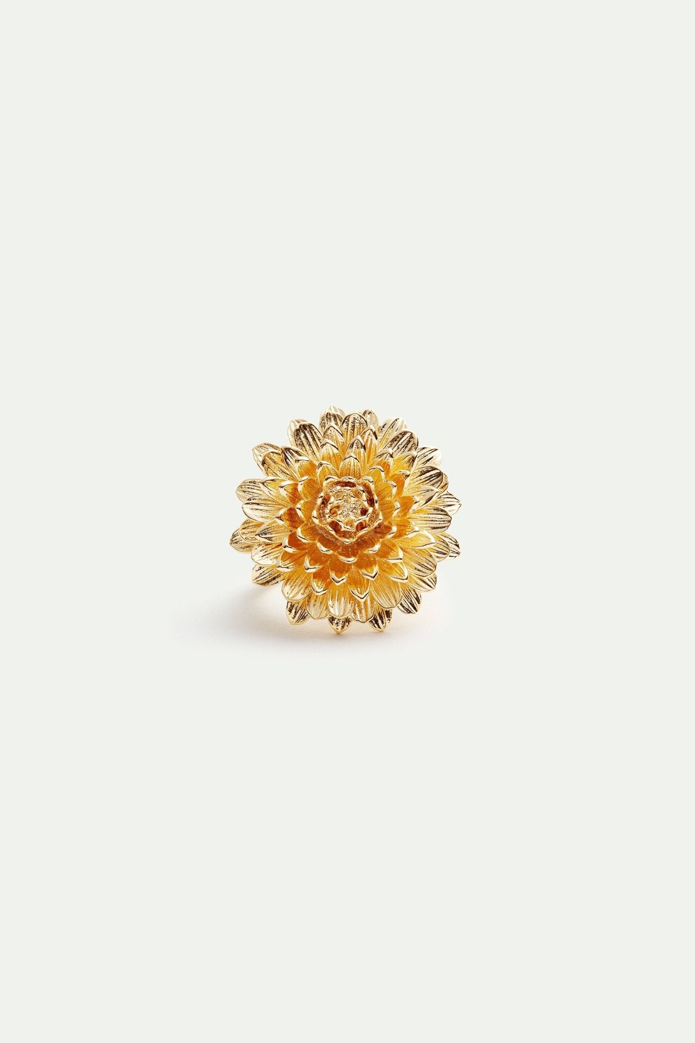 Golden dandelion cocktail ring | AVNF6081 - Les Nereides