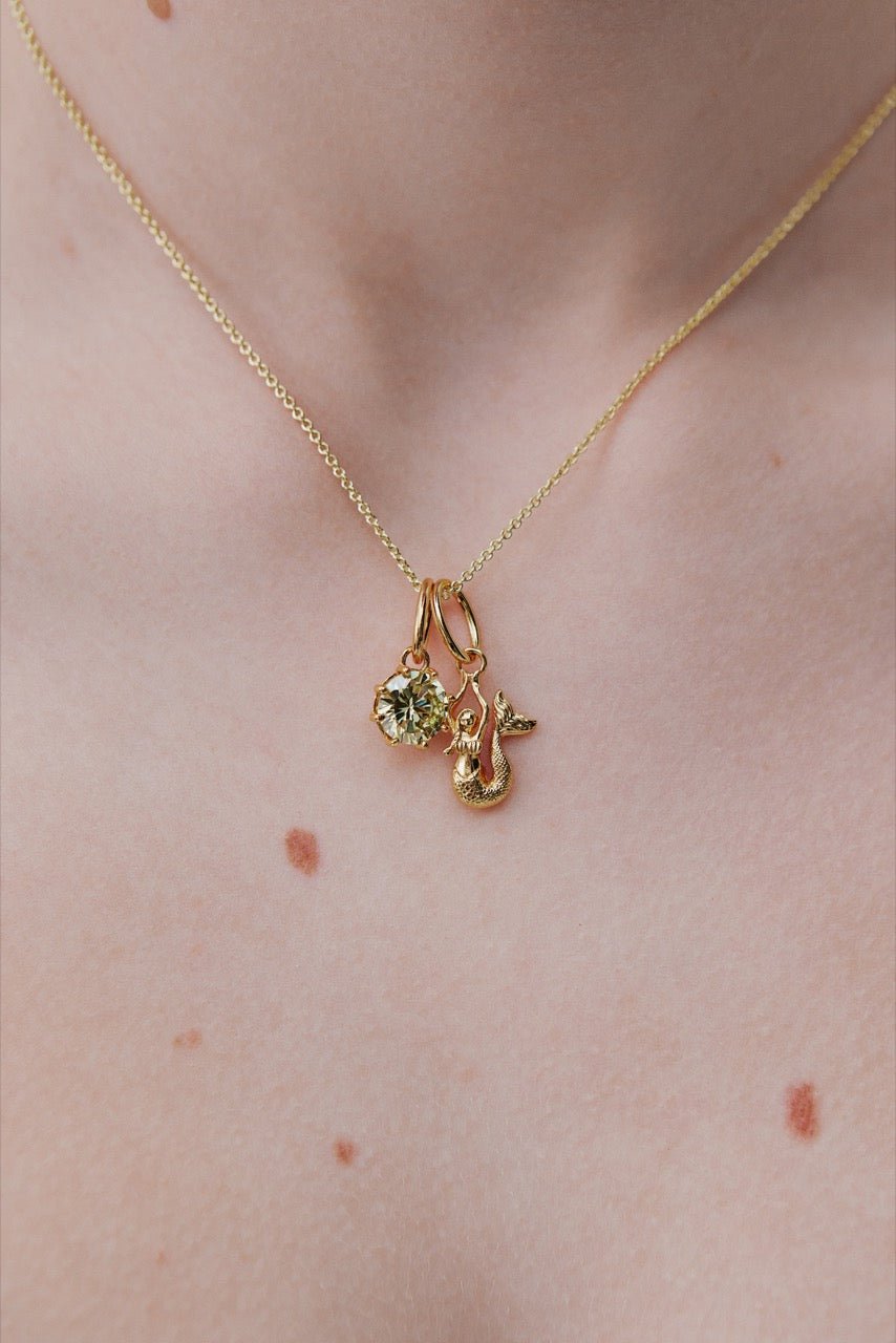 Golden Mermaid Pendant, Bewitching And Adventure | AWPE4131 - Les Nereides