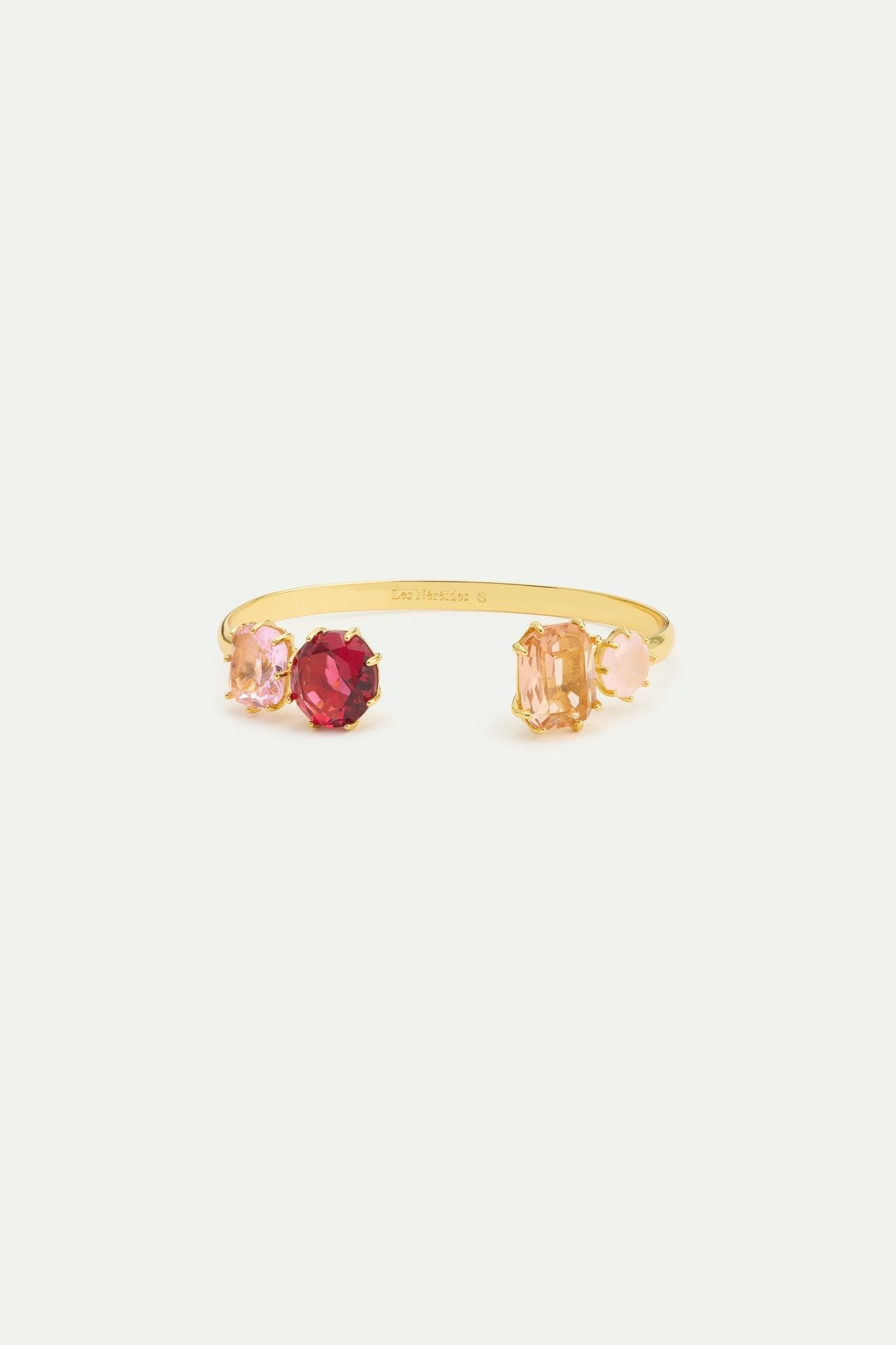 Gradient Pink Diamantine 4 Stone Cuff Bracelet | AWLD2541 - Les Nereides