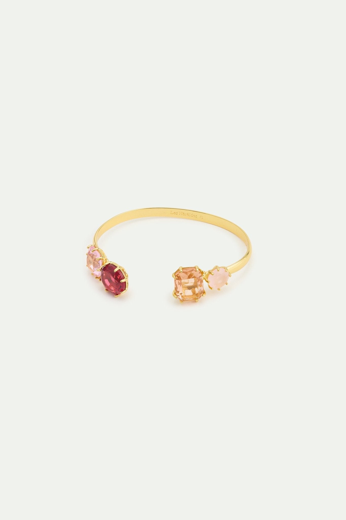 Gradient Pink Diamantine 4 Stone Cuff Bracelet | AWLD2541 - Les Nereides
