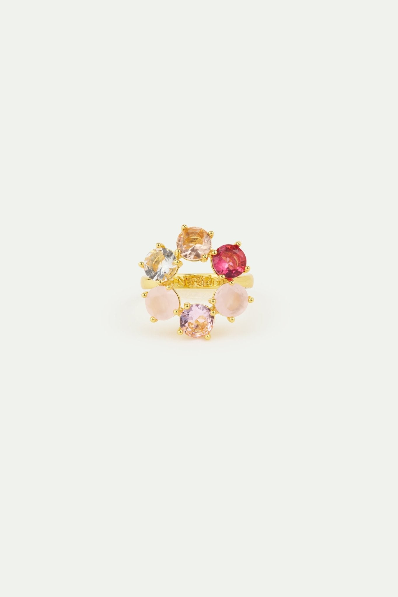 Gradient Pink Diamantine Ring With 6 Stones | AWLD6191 - Les Nereides