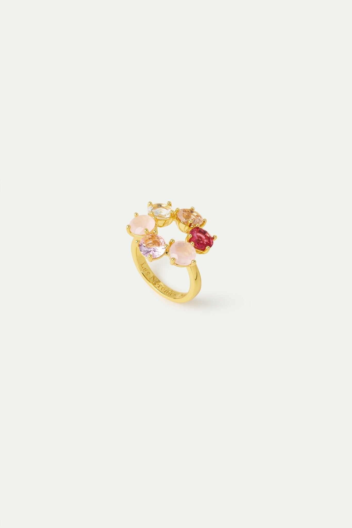 Gradient Pink Diamantine Ring With 6 Stones | AWLD6191 - Les Nereides