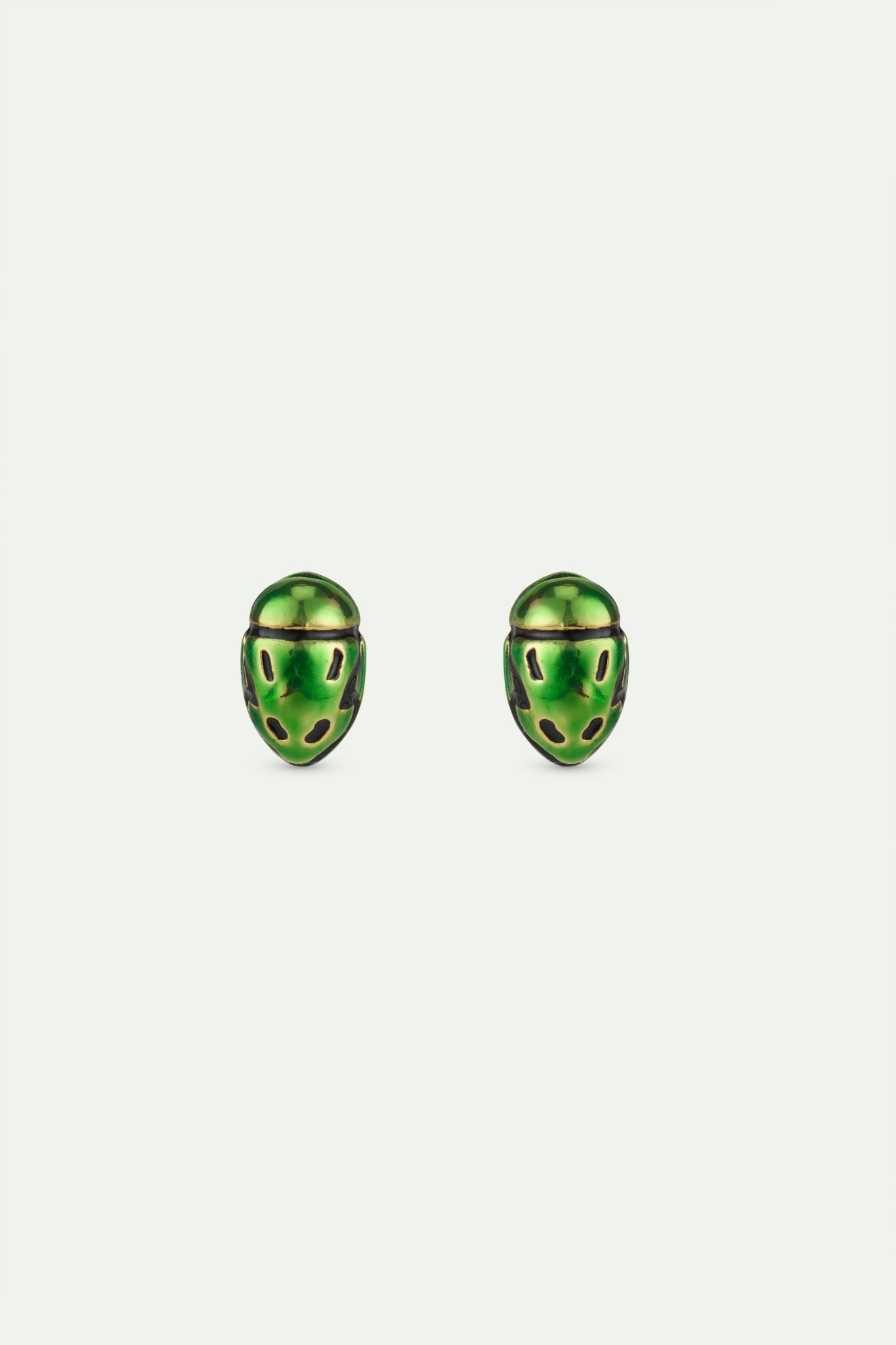 Green Rose Chafer Post Earrings | AWCC1021 - Les Nereides