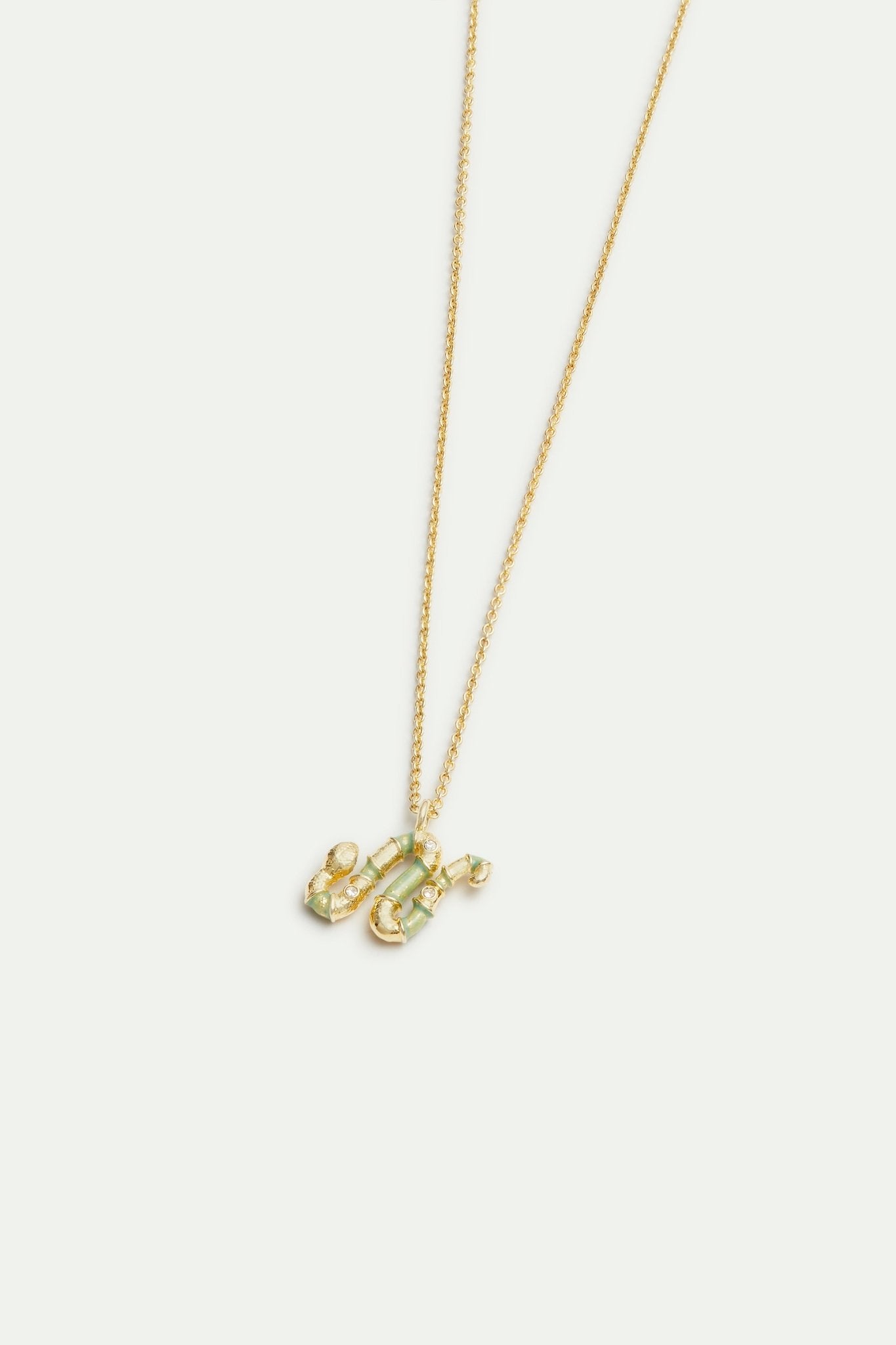 Green Snake Pendant Necklace | AVSN3011 - Les Nereides