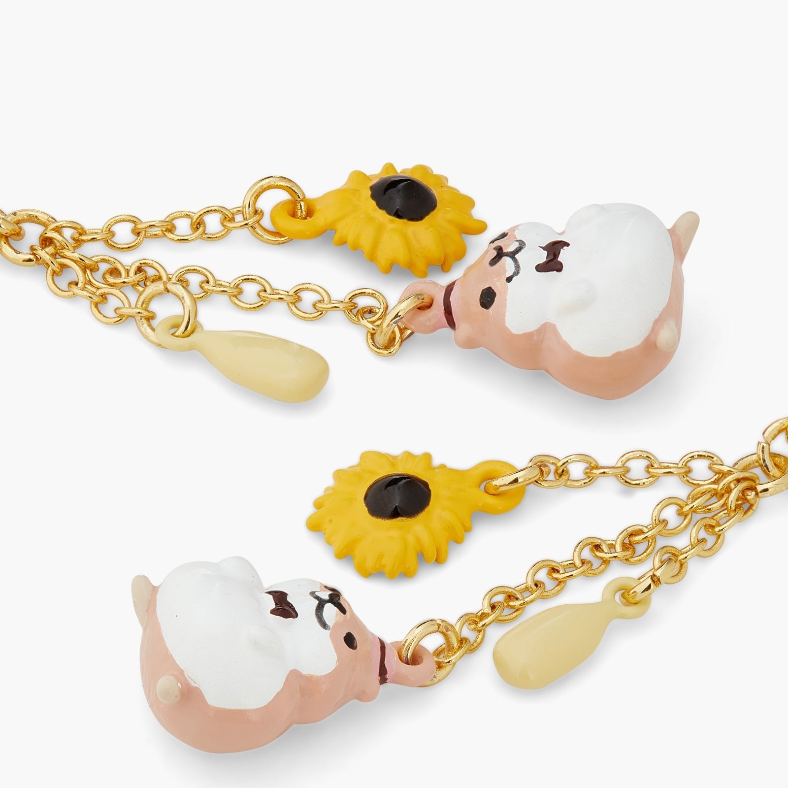 Hamster And Sunflower Dangle Earrings | ATTO1021 - Les Nereides