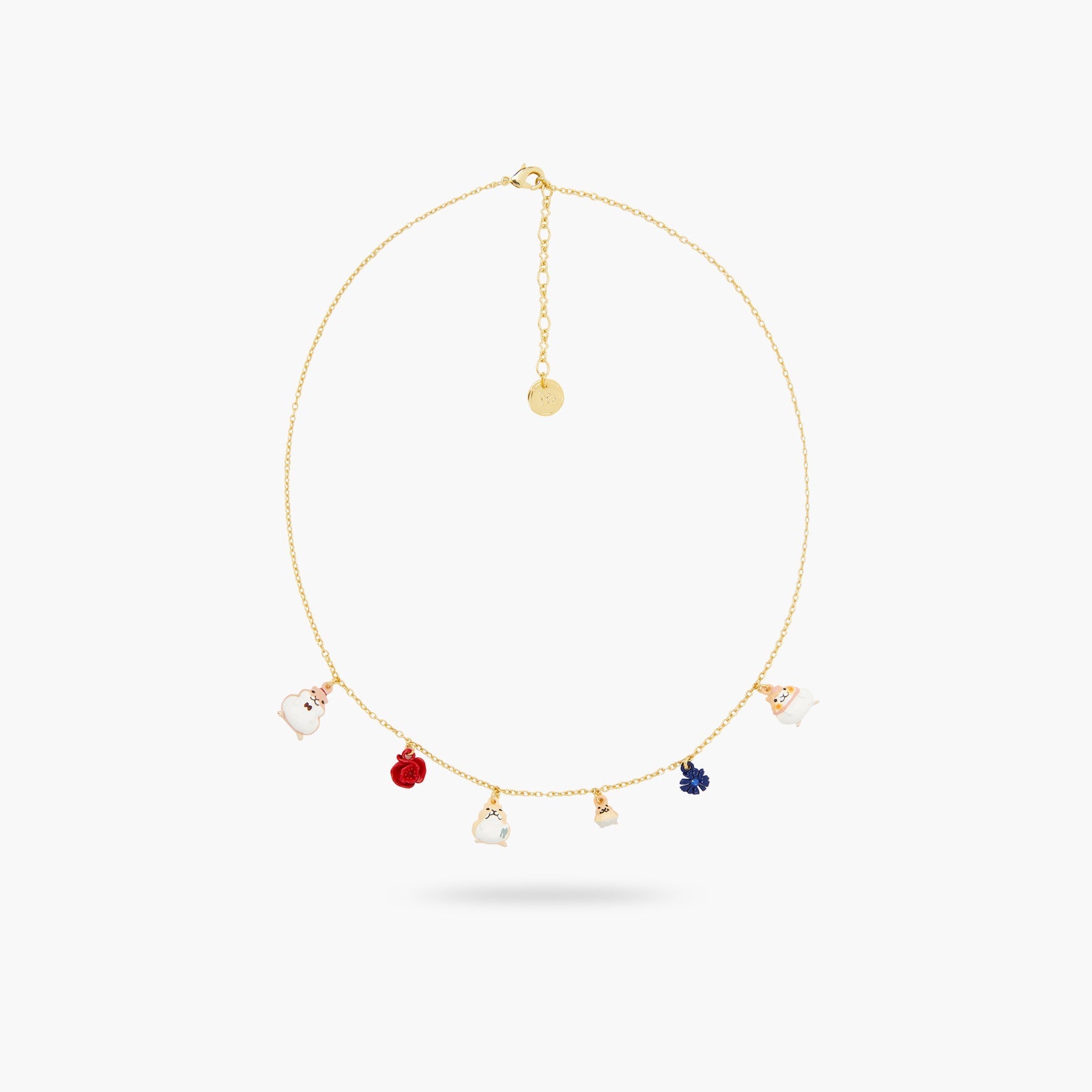 Hamster Family And Flower Charm Necklace | ATTO3021 - Les Nereides