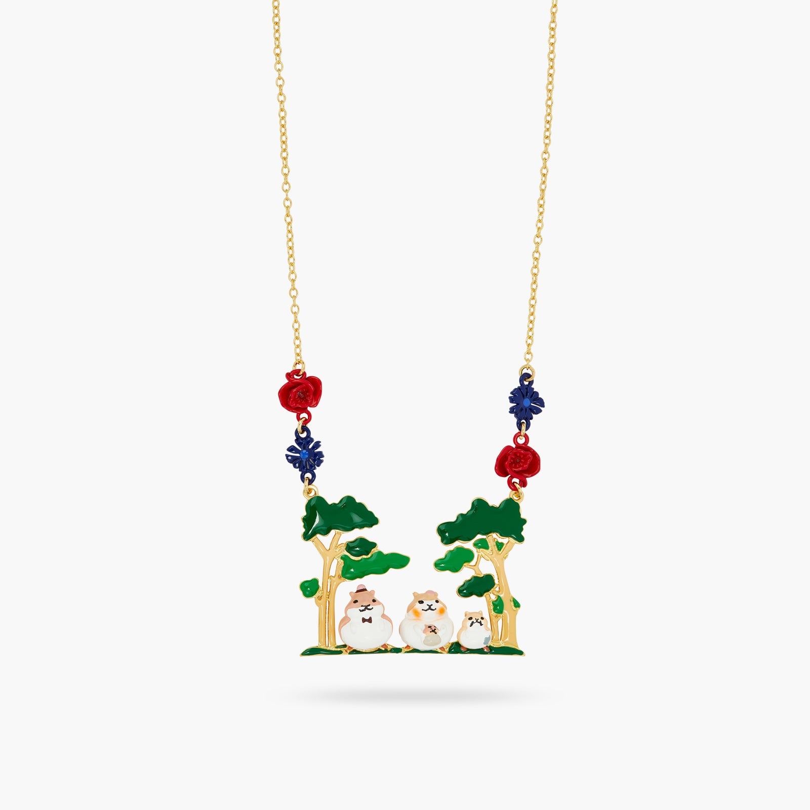 Hamster Family Forest Walk Statement Necklace | ATTO3011 - Les Nereides