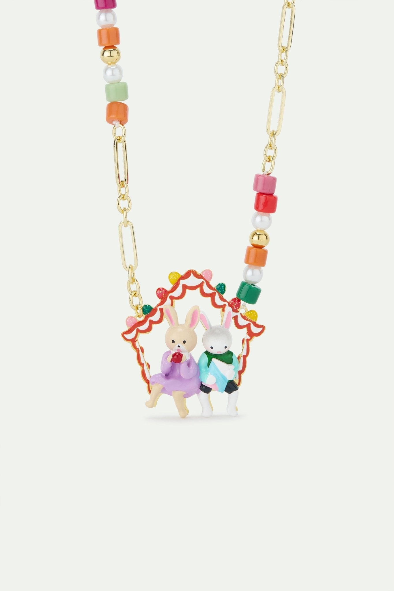 Hansel And Gretel Pendant With Colourful Beads | AWHG3021 - Les Nereides