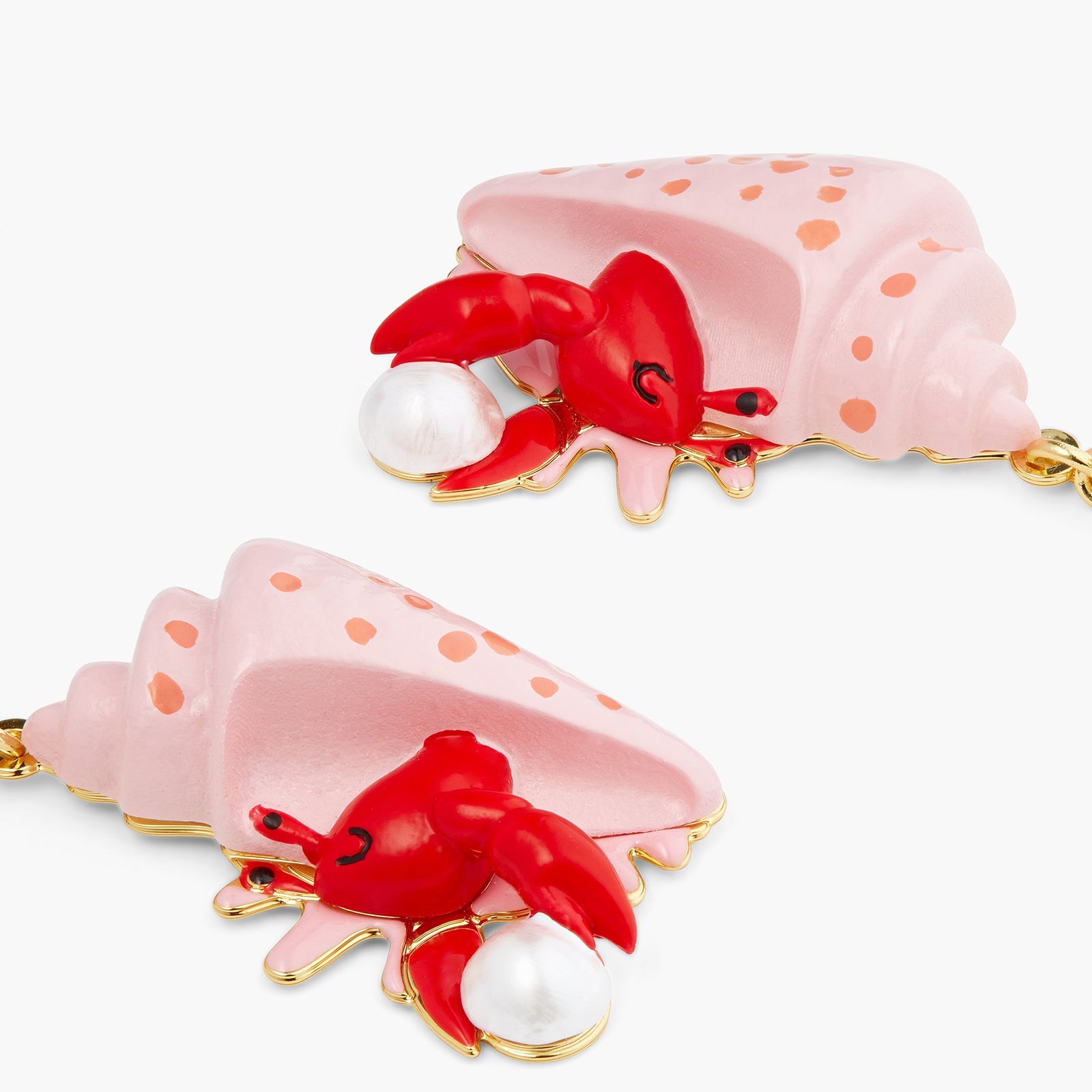 Hermit Crab And Pearl Earrings | ATOC1061 - Les Nereides