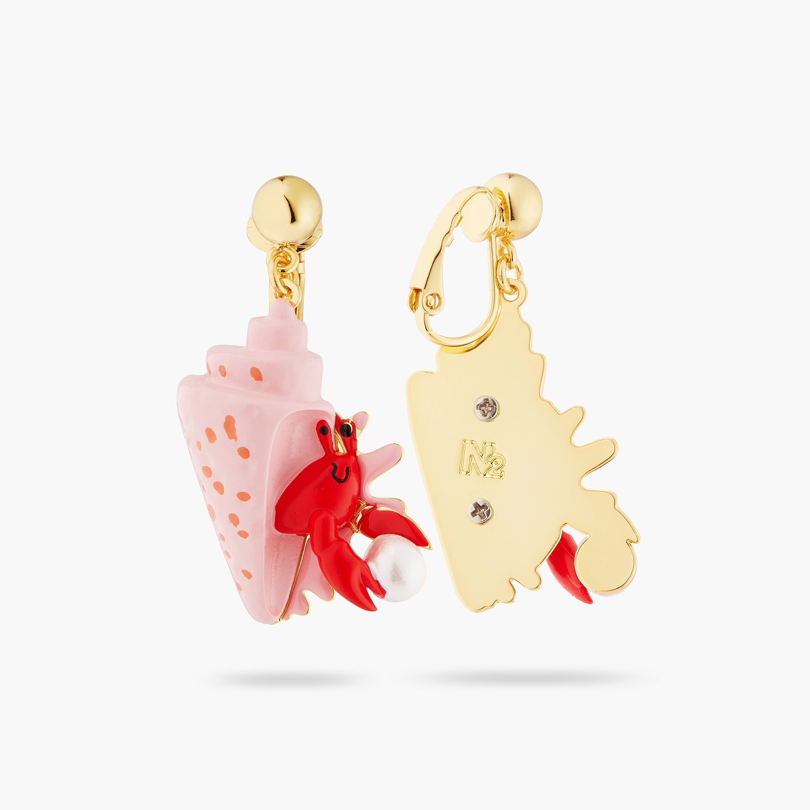 Hermit Crab And Pearl Earrings | ATOC1061 - Les Nereides