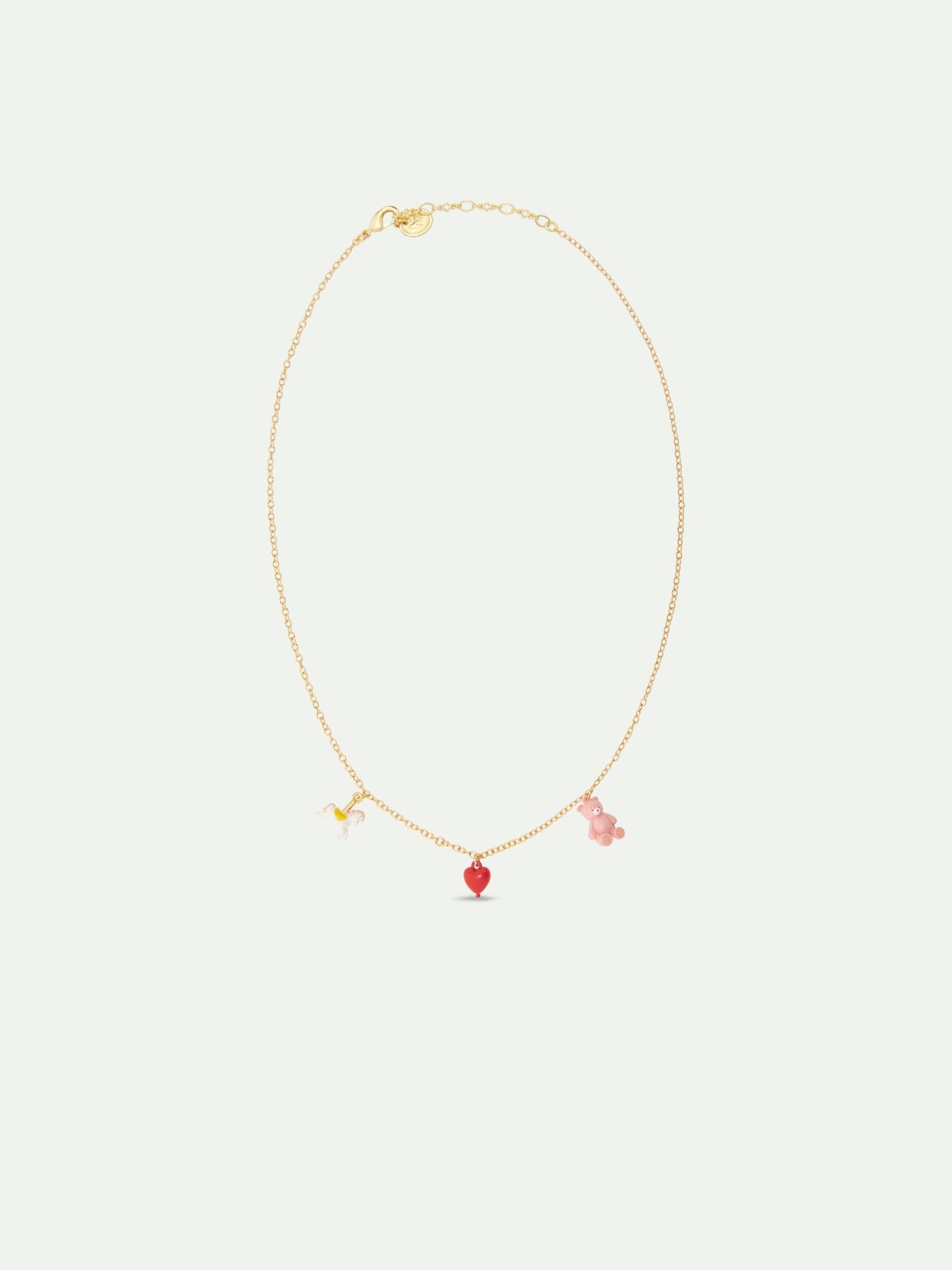 Horse, Heart And Teddy Bear Thin Necklace | AUTO3081 - Les Nereides
