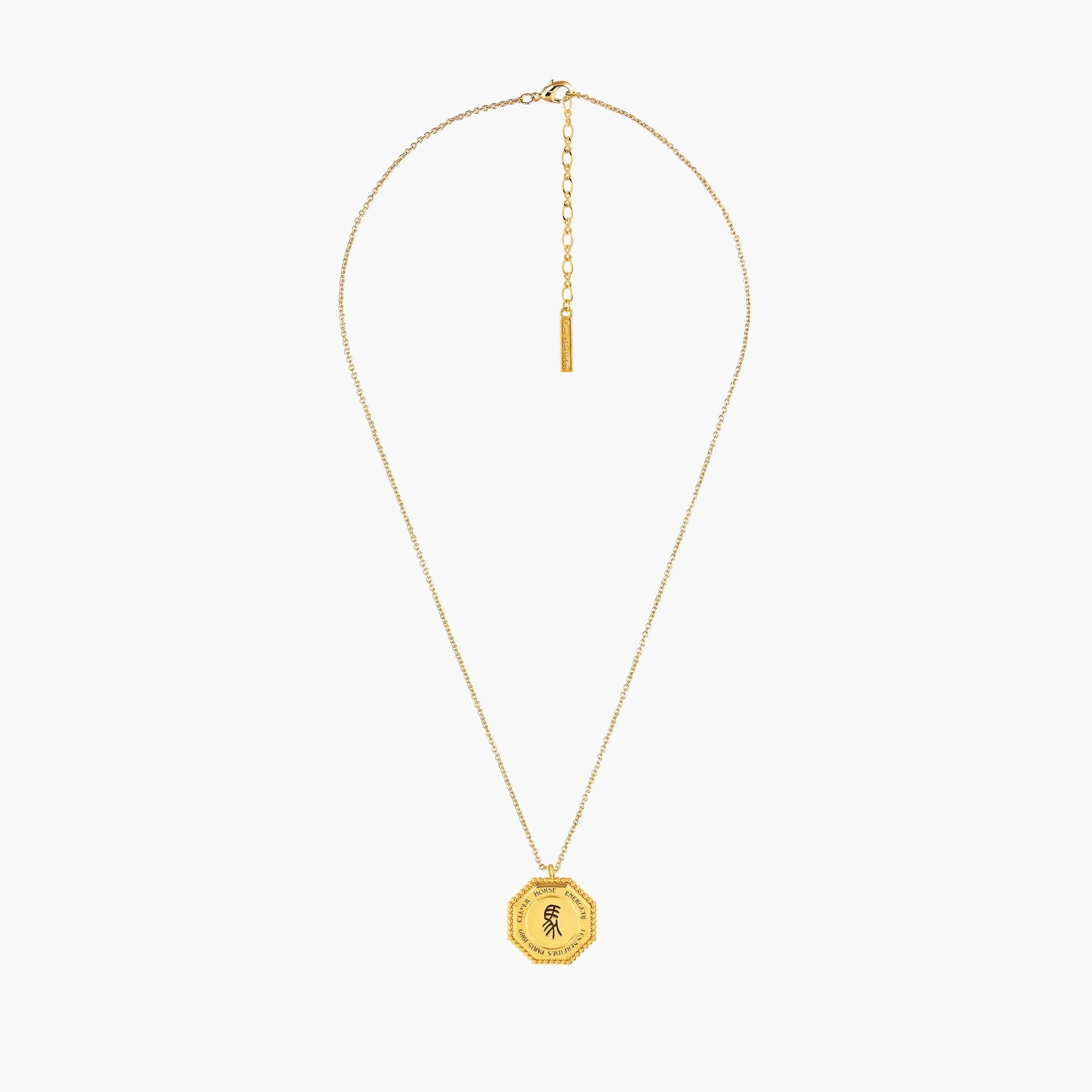 Horse Zodiac Sign Pendant Necklace | ANZA3071 - Les Nereides