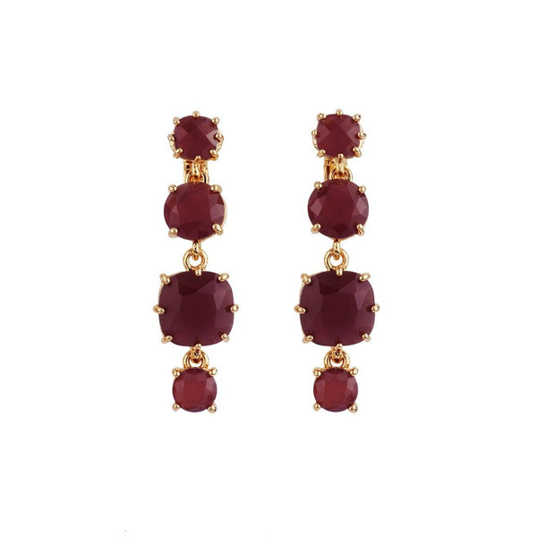 La Diamantine 4 Stones Aurore Purple Earrings | ACLD1201 - Les Nereides
