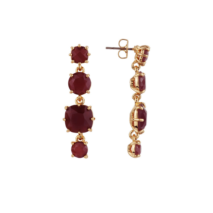 La Diamantine 4 Stones Aurore Purple Earrings | ACLD1201 - Les Nereides