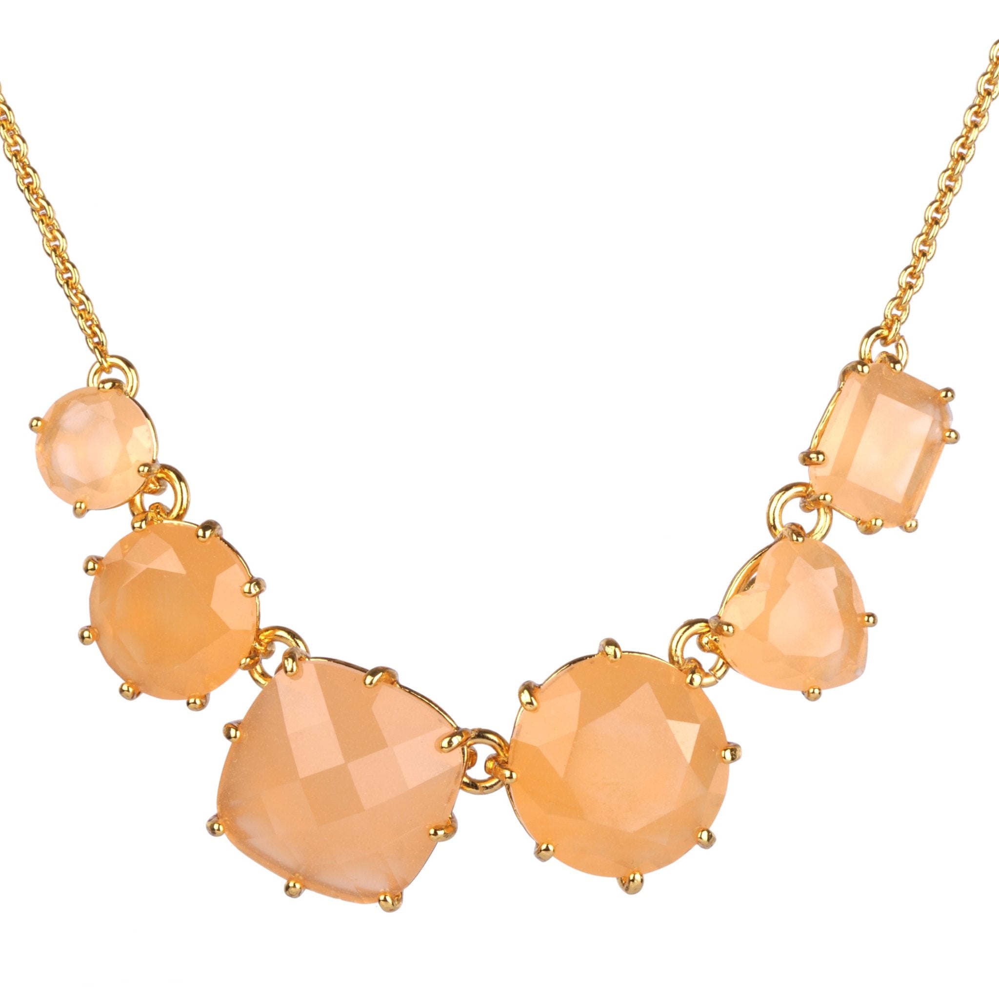 La Diamantine 6 Stones Light Honey Necklace | ZLD3312 - Les Nereides