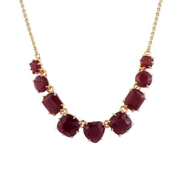 La Diamantine 9 Stones Aurore Purple Necklace | ACLD3181 - Les Nereides