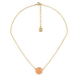 La Diamantine Round Stone Light Honey Necklace | ZLD3012 - Les Nereides
