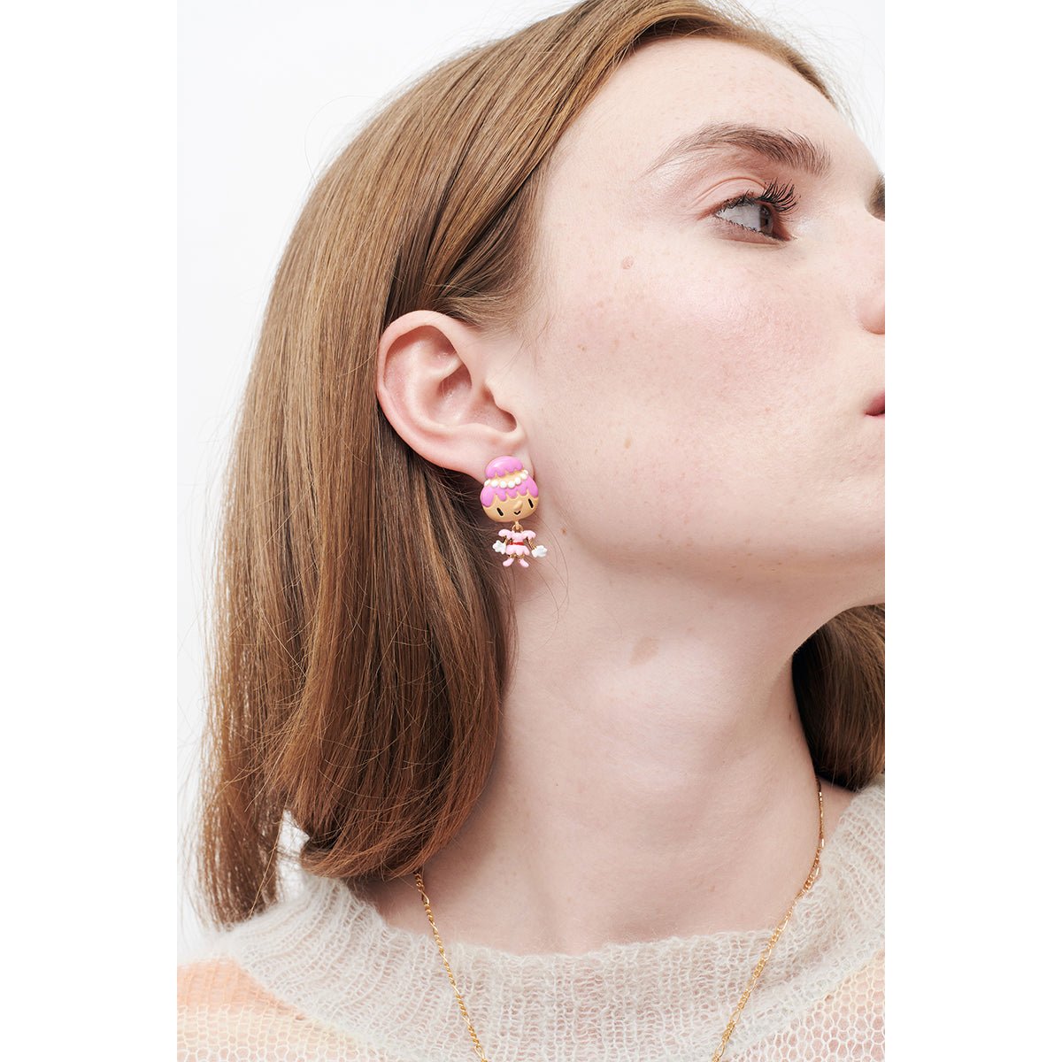 Lady Cream Puff Earrings | AMFP1011 - Les Nereides