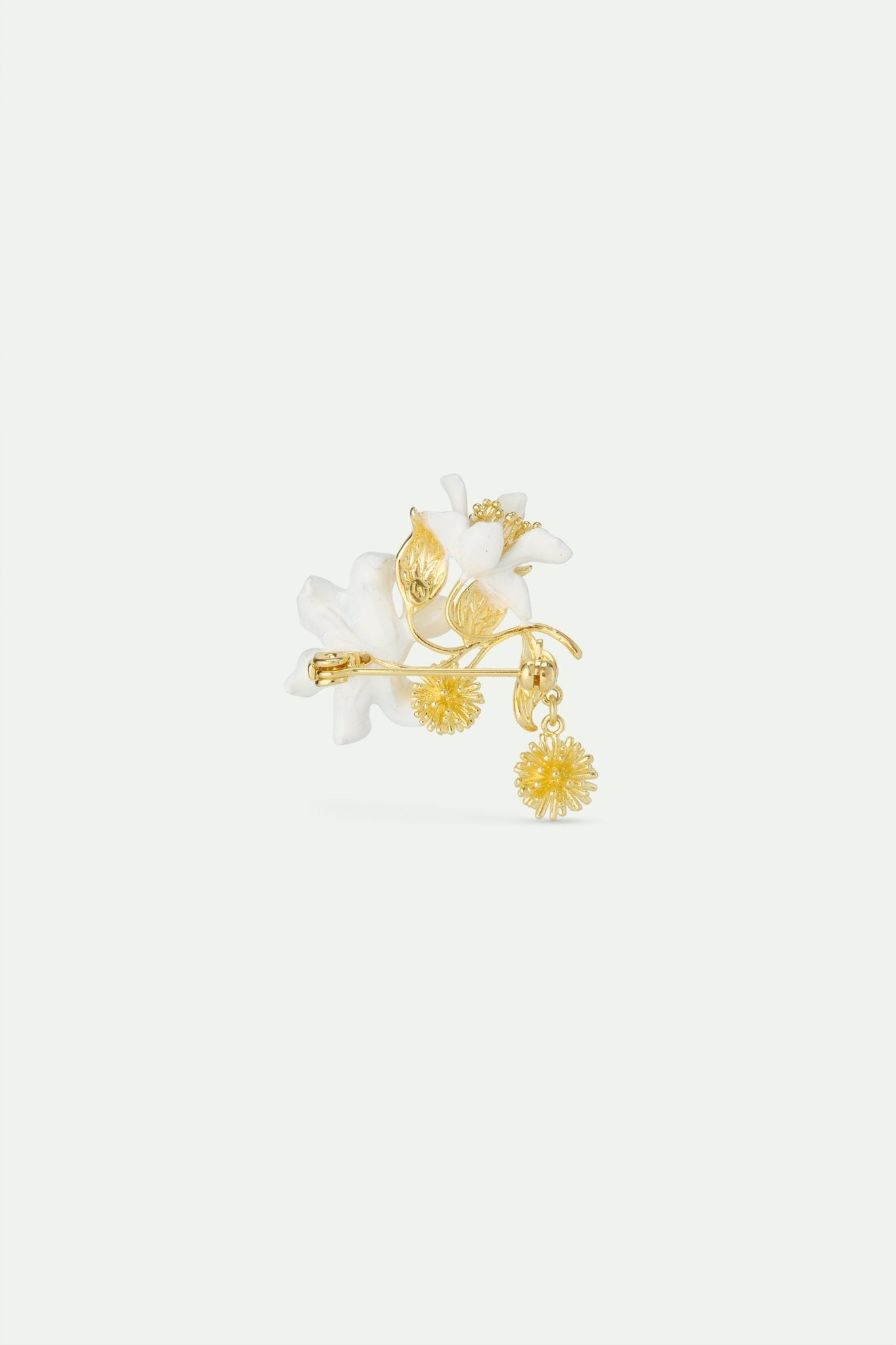 Large Clematis, Laurel Leaf And Japanese Kerria Brooch | AWNF5011 - Les Nereides
