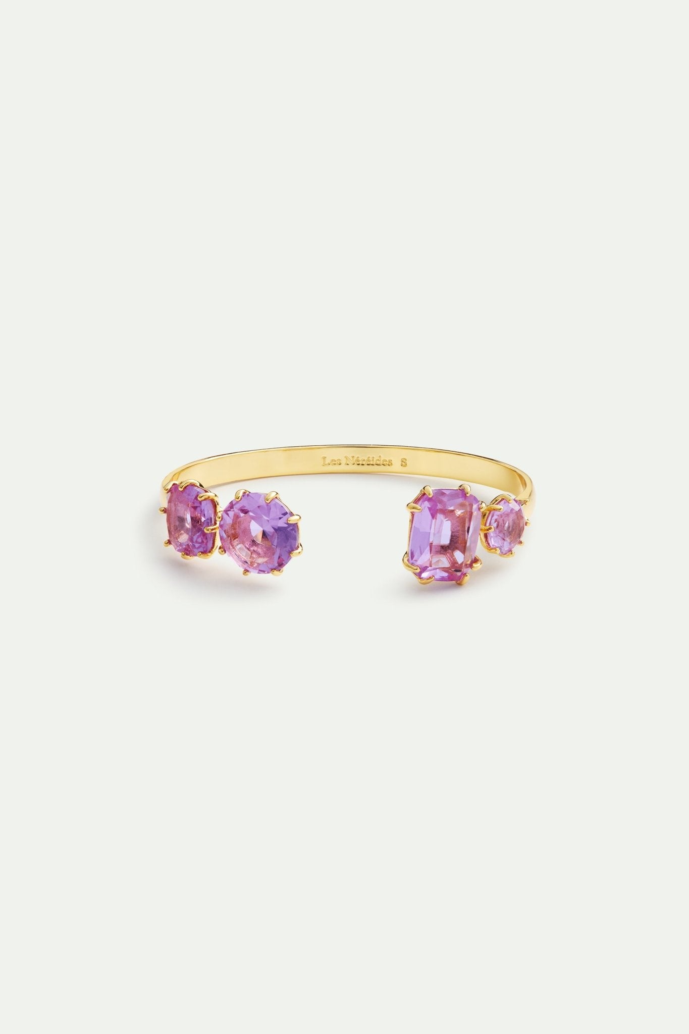Lavender Diamantine four stone cuff bracelet | AVLD2541 - Les Nereides