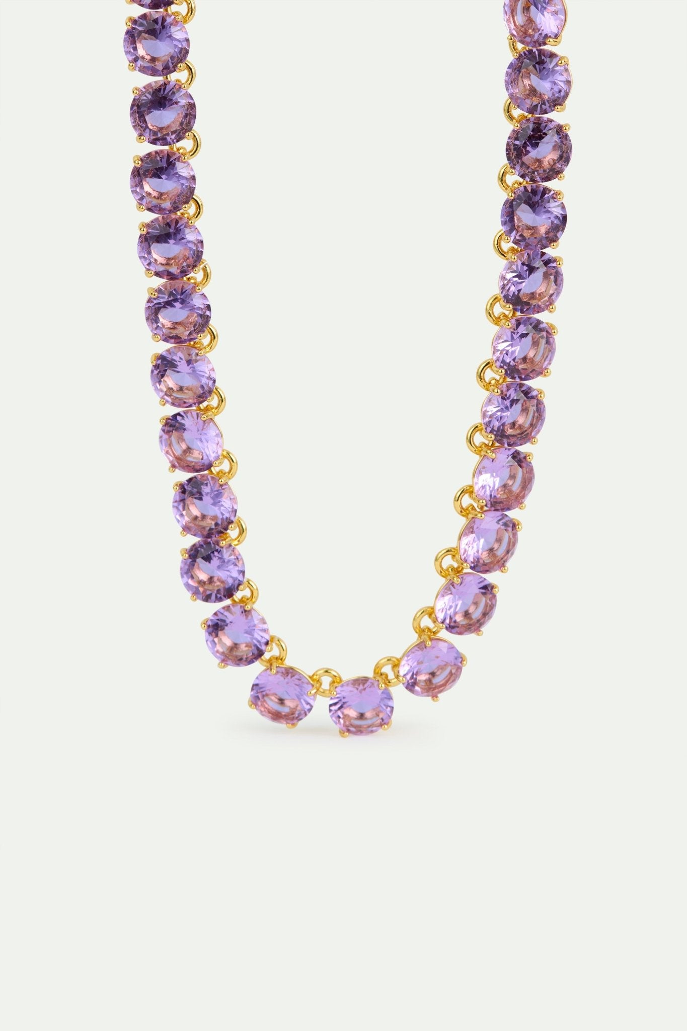 Lavender Diamantine round stone chocker necklace | AVLD3561 - Les Nereides