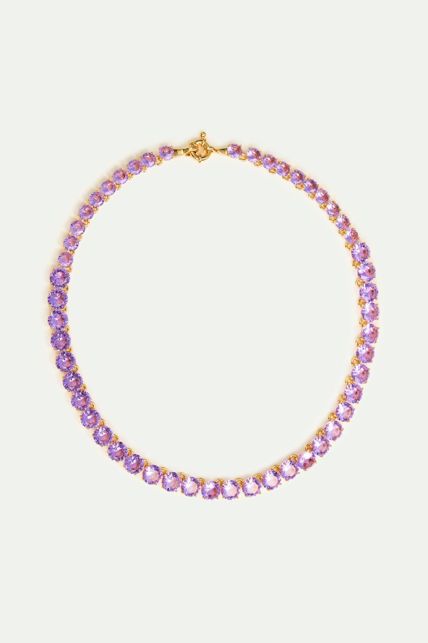 Lavender diamantine round stone choker necklace | AVLD3321 - Les Nereides