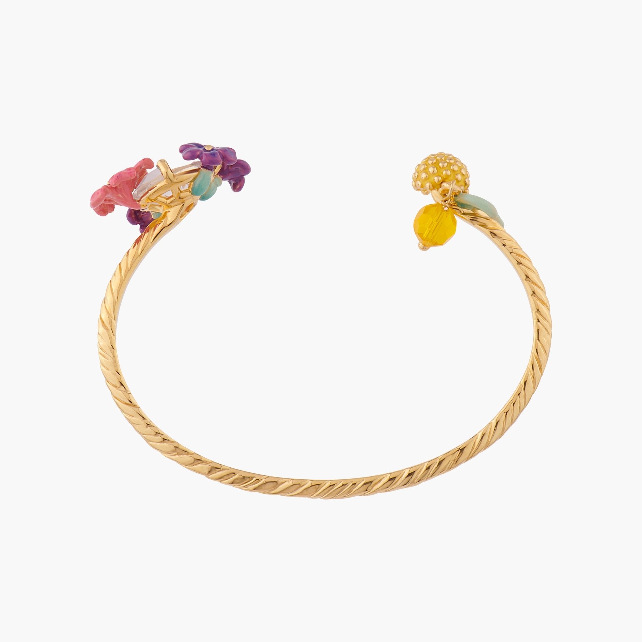 Lemon And Flower Bangle Bracelet | ALPE206/11 - Les Nereides