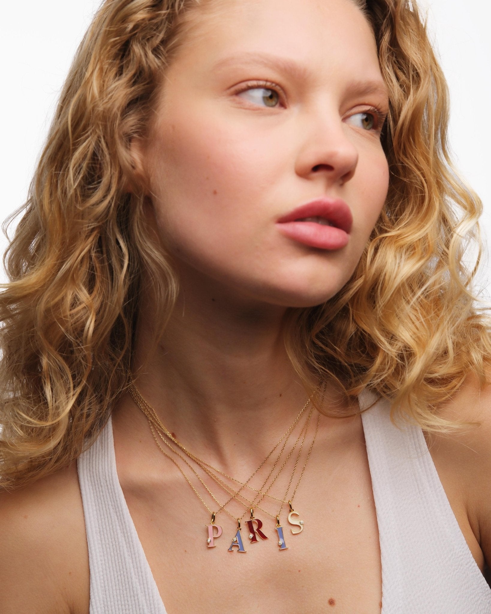 Letter A Pendant Necklace | AUAB3011 - Les Nereides