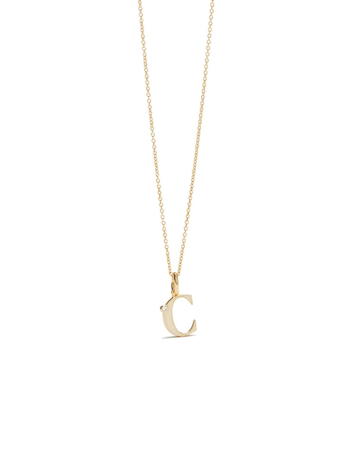 Letter C Pendant Necklace | AUAB3031 - Les Nereides