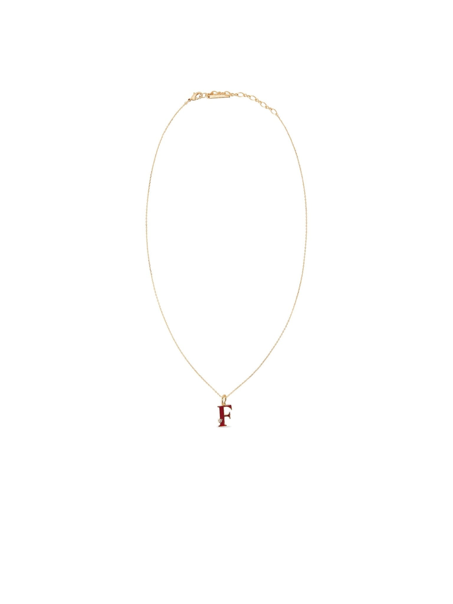Letter F Pendant Necklace | AUAB3061 - Les Nereides